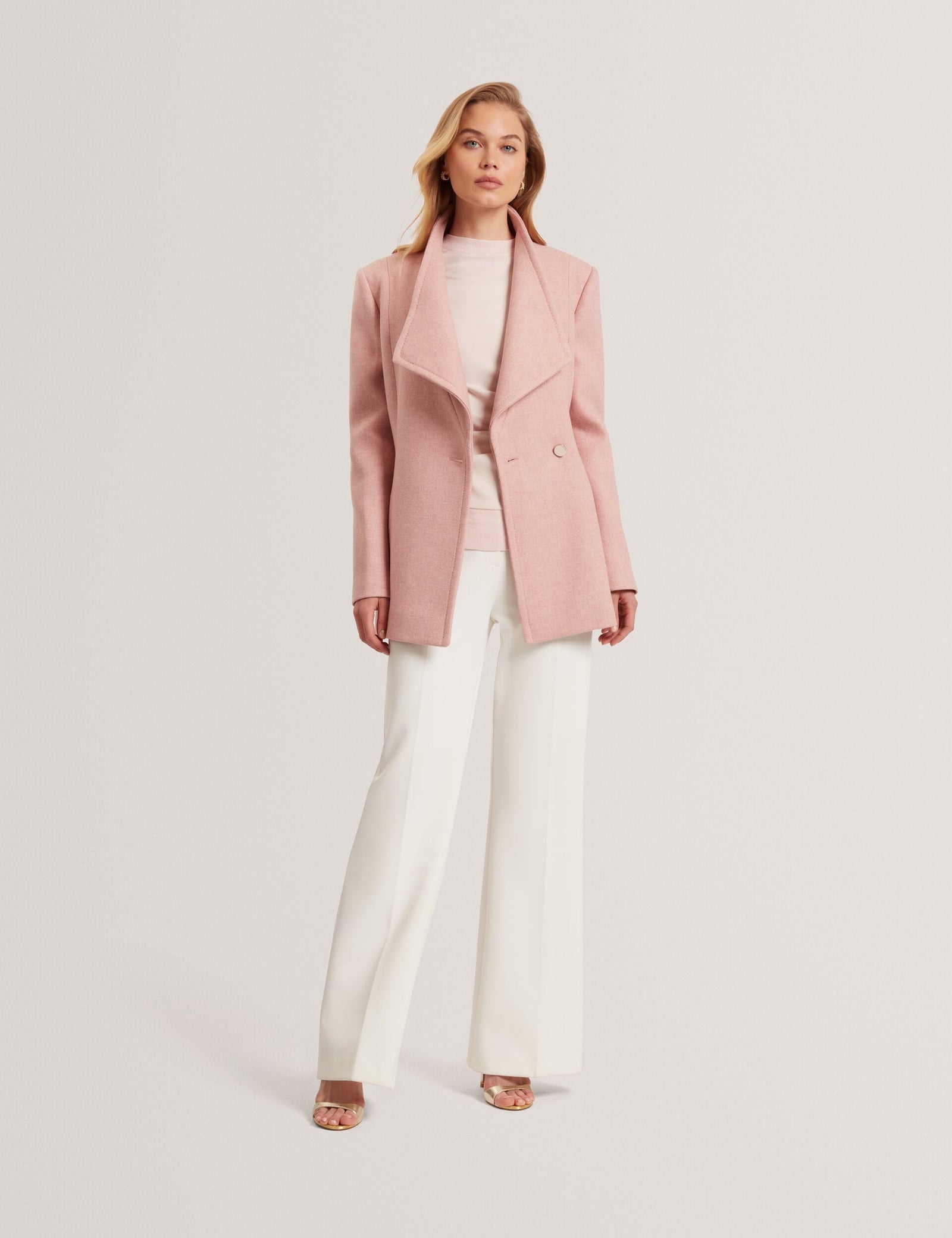 Ted Baker Evigna Wool Rich Hourglass Short Wrap Coat Women's