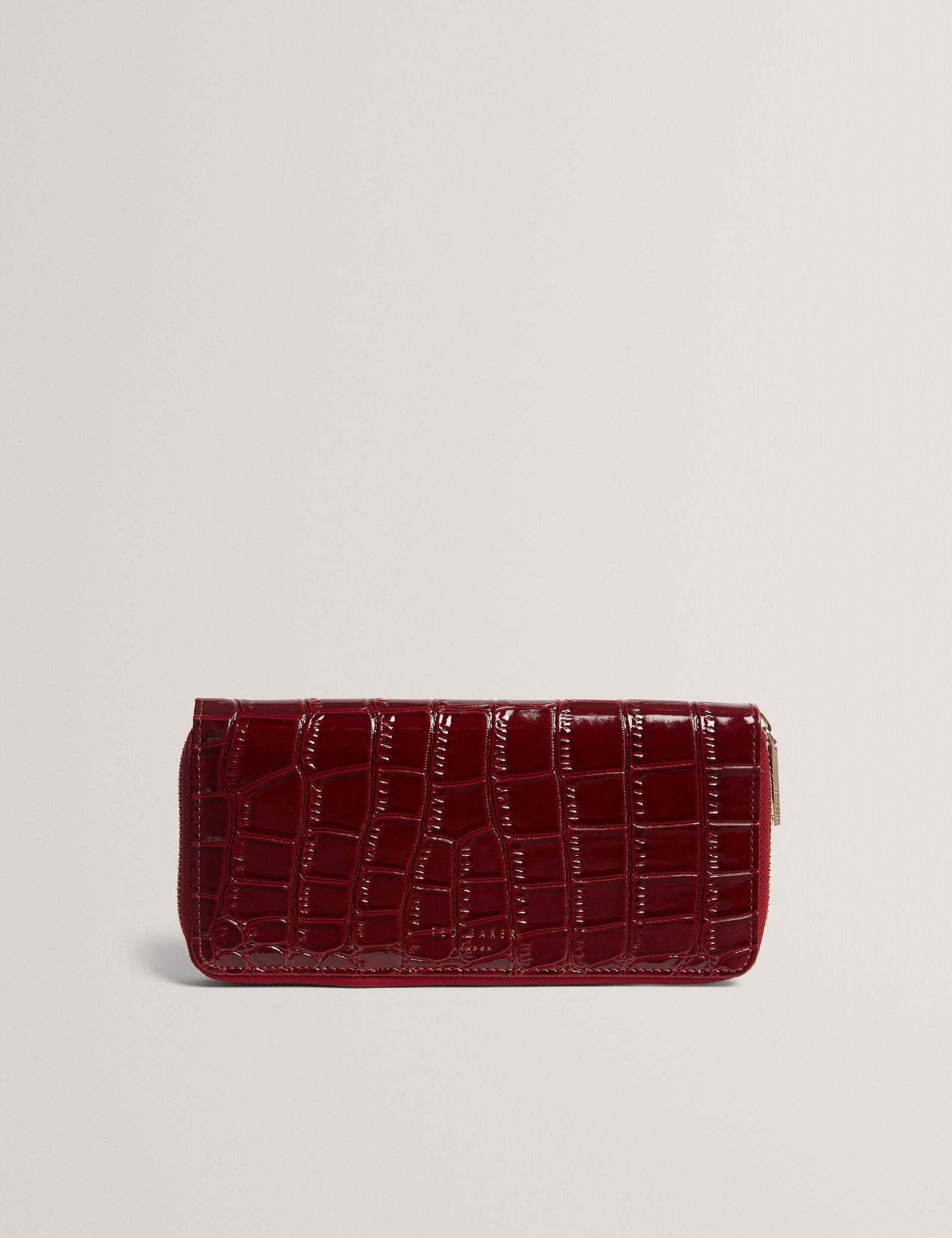 Ted Baker Aleya Patent Croc Slim Travel Jewellery Case Women's