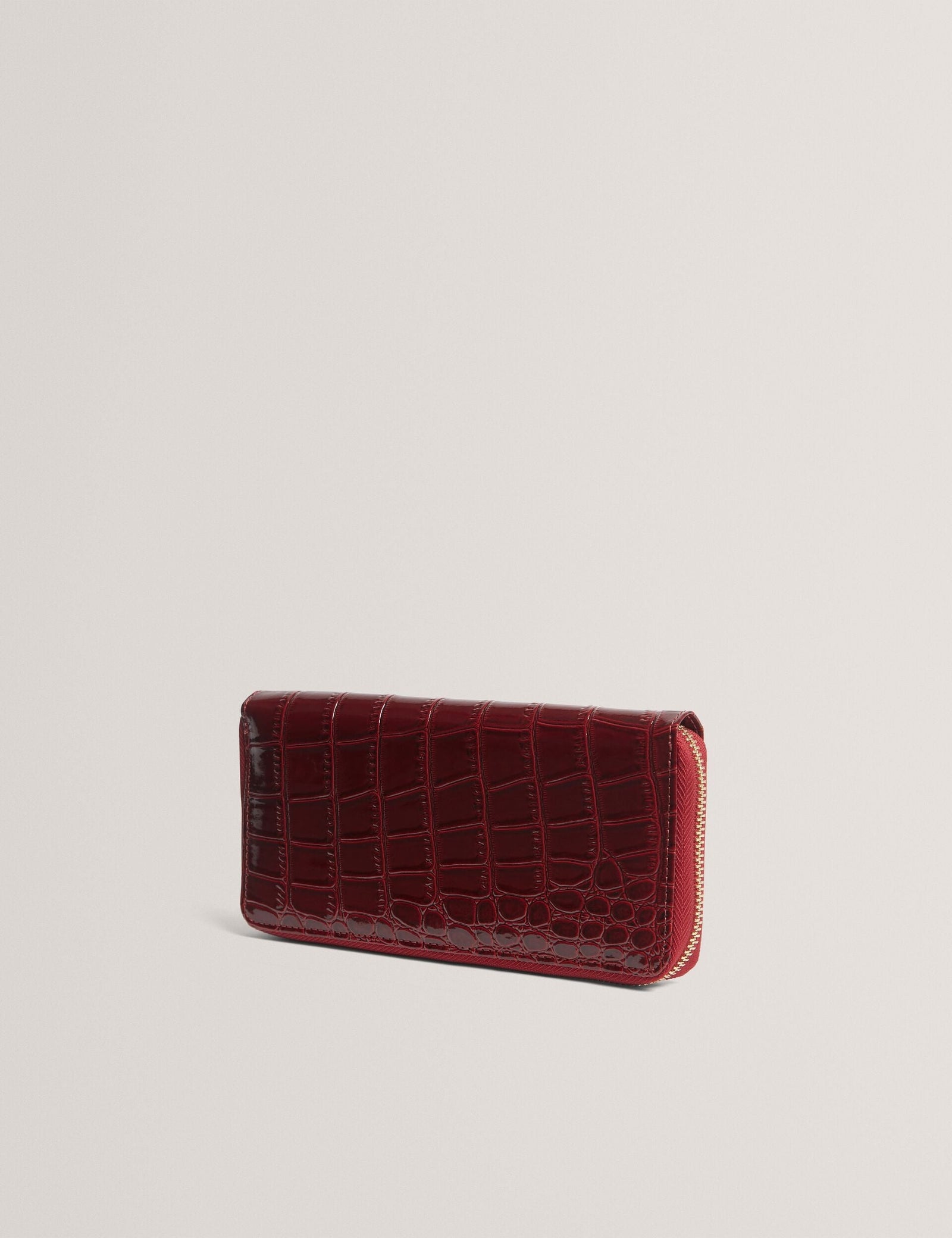 Ted Baker Aleya Patent Croc Slim Travel Jewellery Case Women's