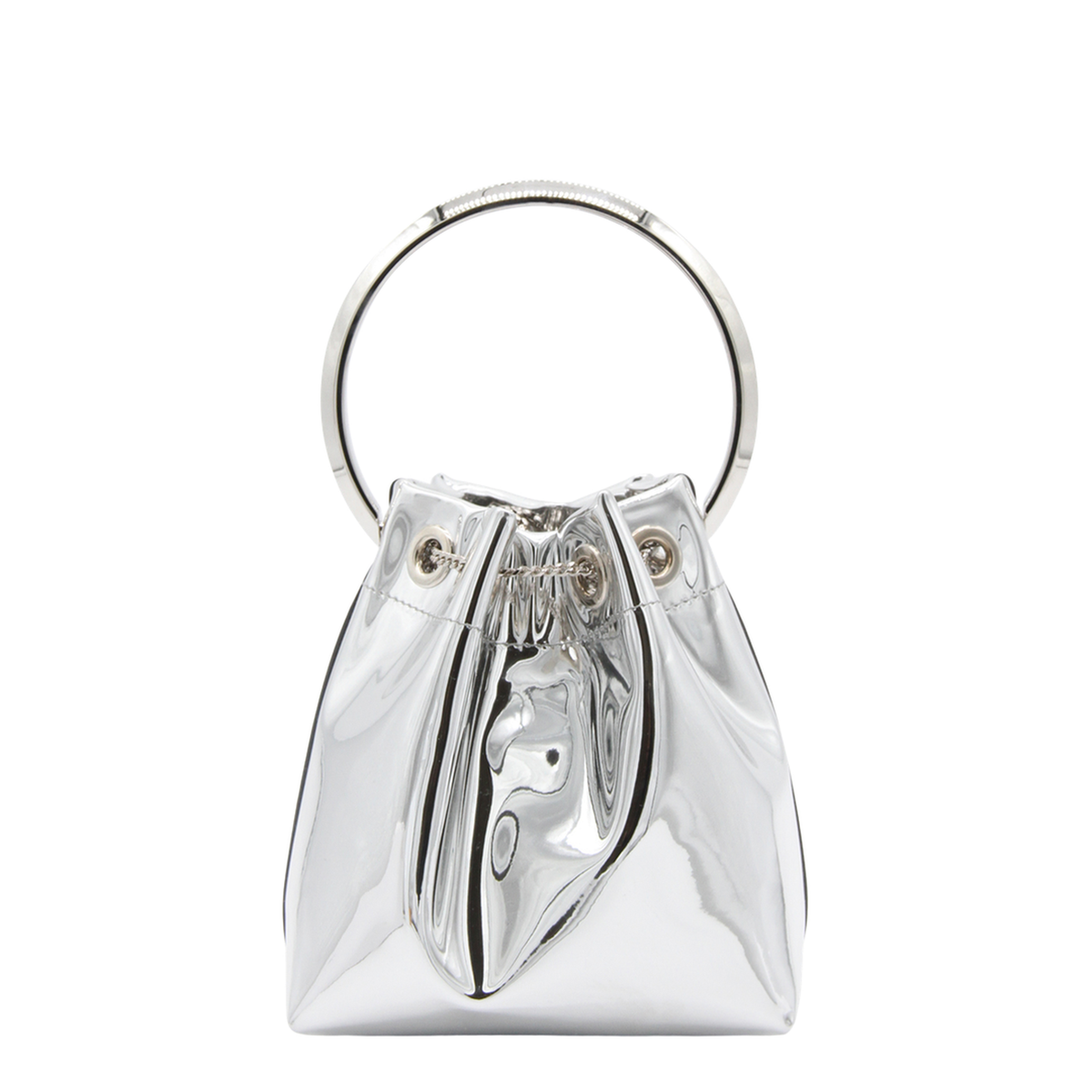 Bon Bon Mirror Fabric Mini Bag - Silver