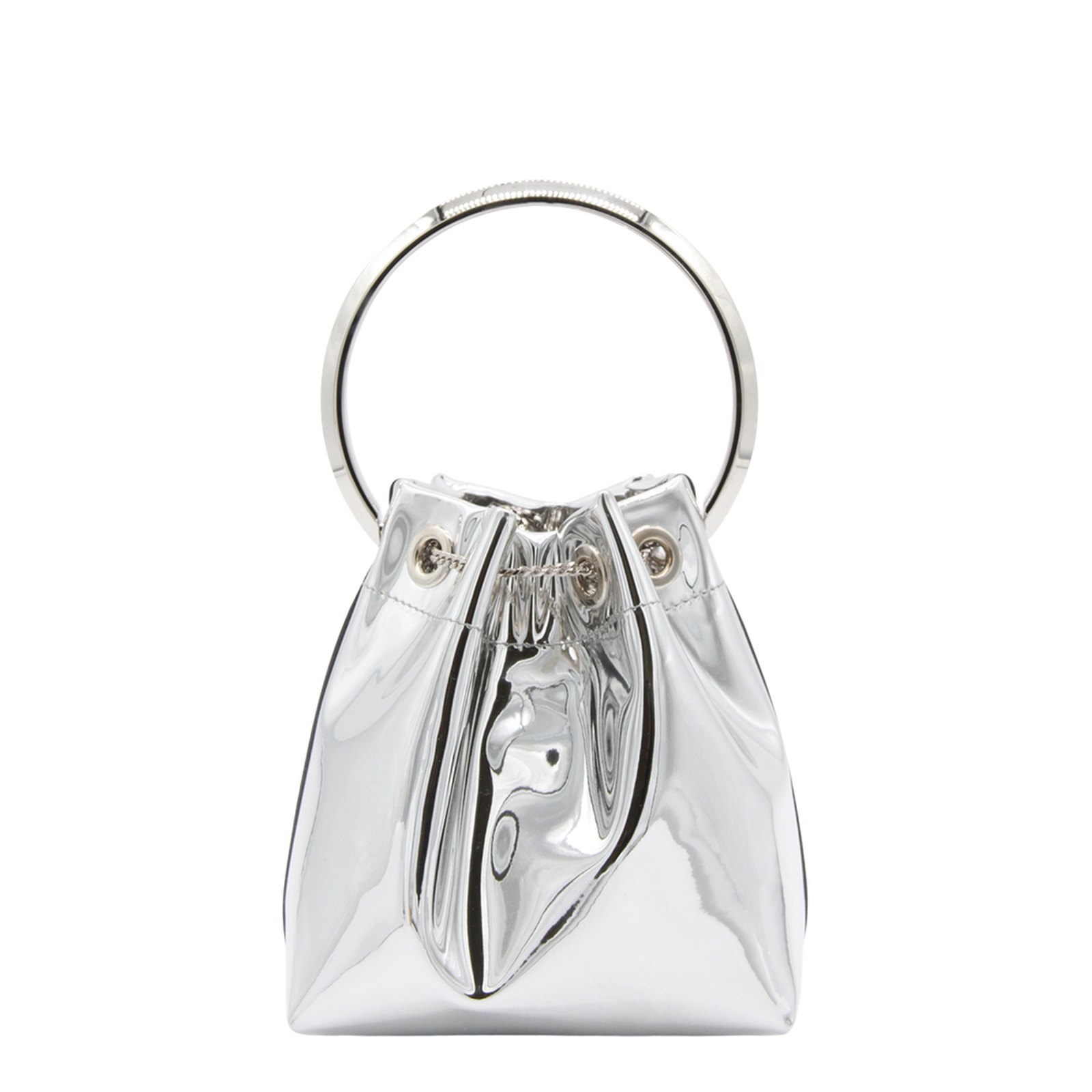 Bon Bon Mirror Fabric Mini Bag - Silver
