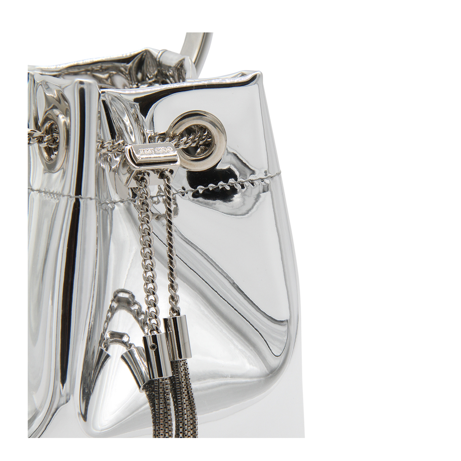 Bon Bon Mirror Fabric Mini Bag - Silver