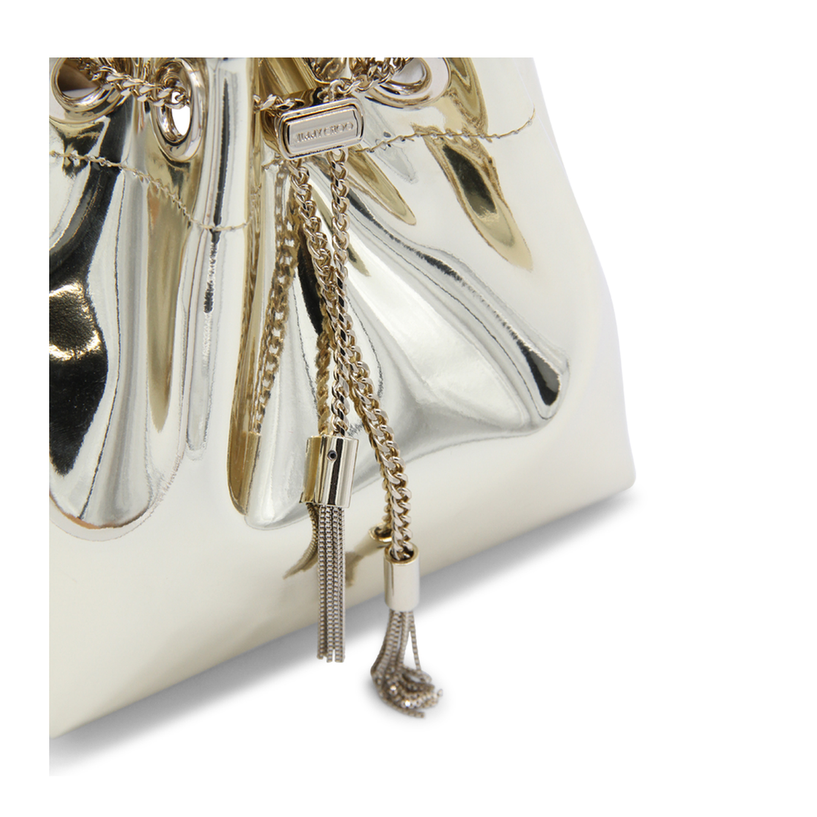 Bon Bon Mini Gold Mirror Fabric Mini Bag - Gold