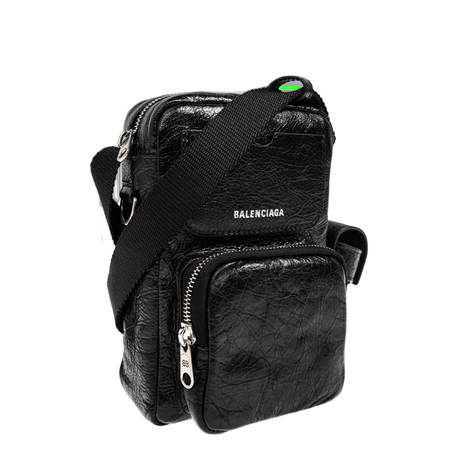 Superbusy Lambskin Crossbody Bag - Black