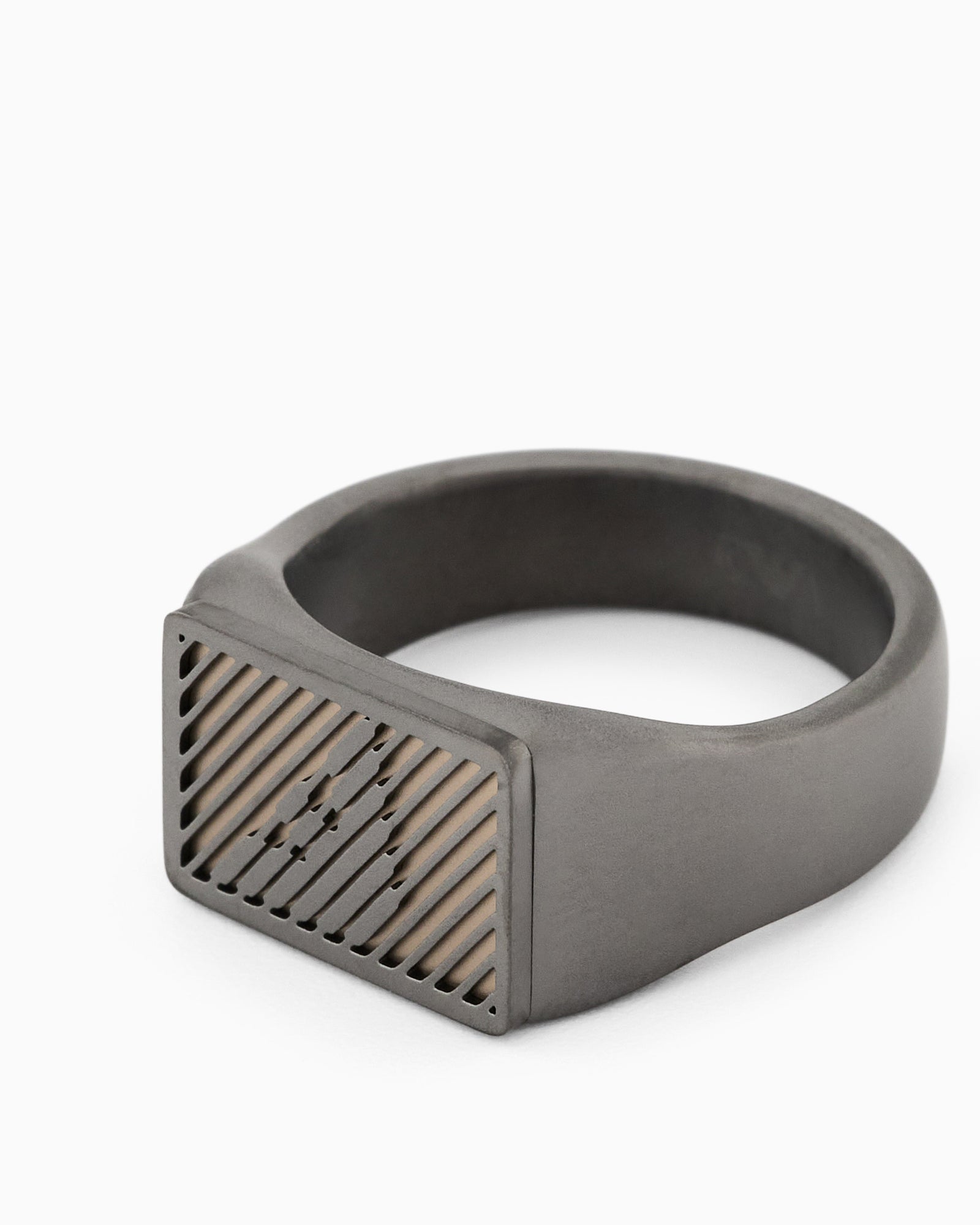 Emporio Armani  Two-Tone Stainless Steel Signet Ring