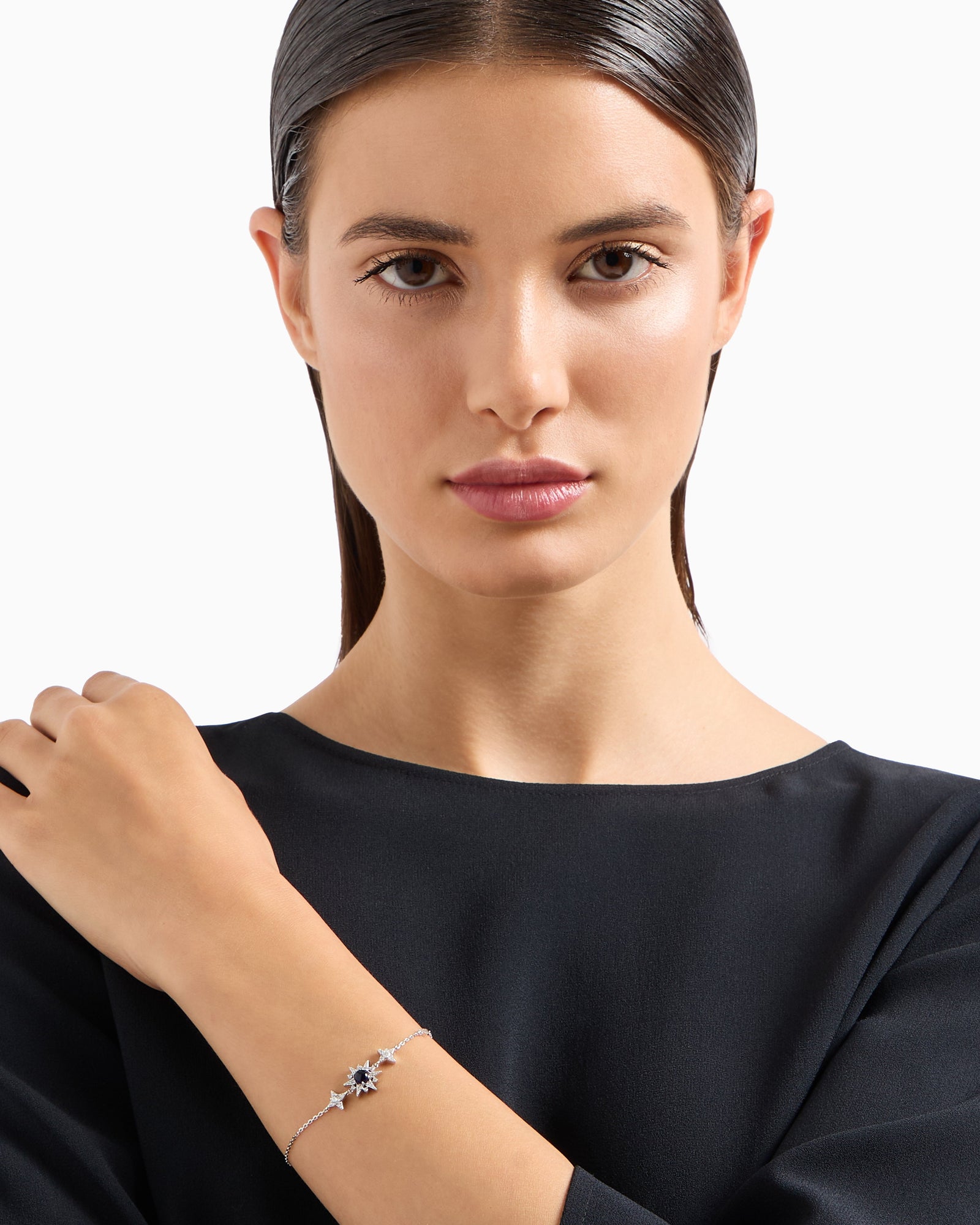 Emporio Armani  Sterling Silver Station Bracelet