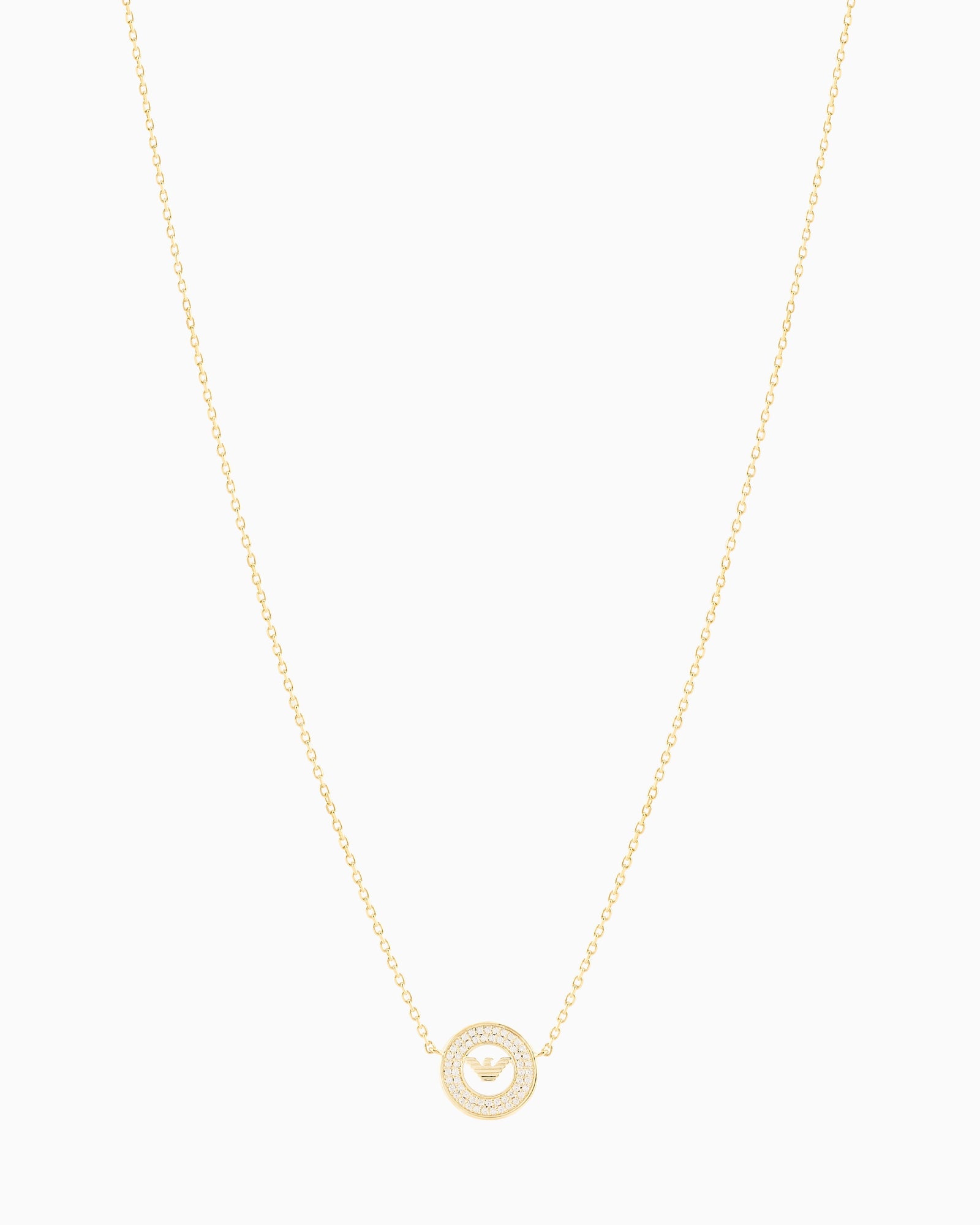 Emporio Armani  Gold-Tone Sterling Silver Station Necklace