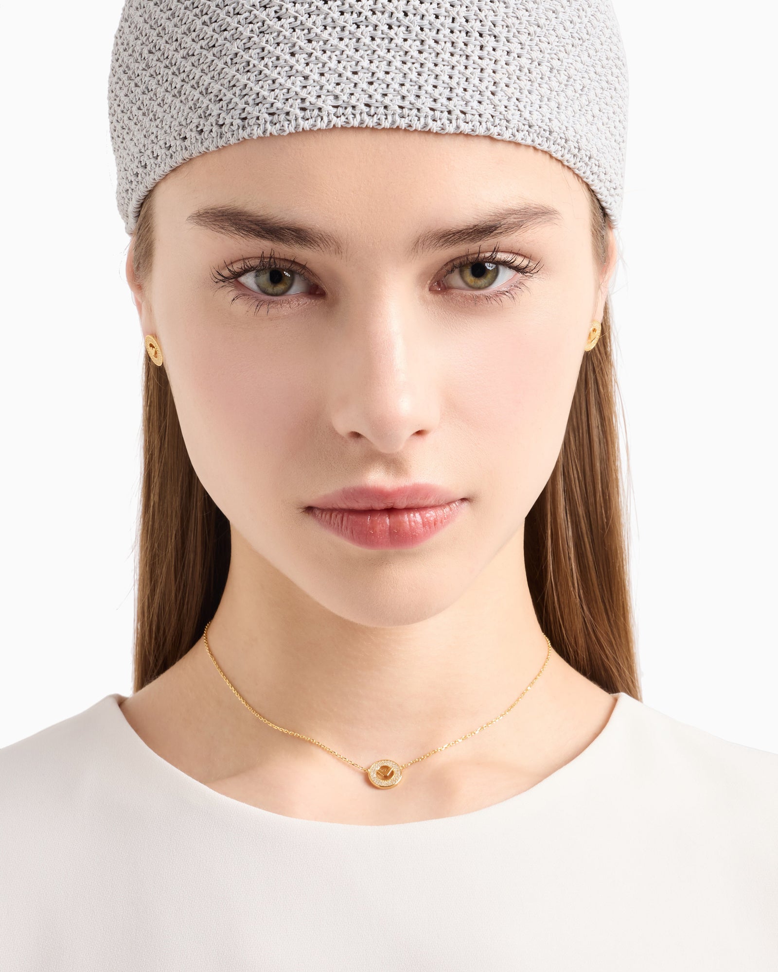 Emporio Armani  Gold-Tone Sterling Silver Station Necklace