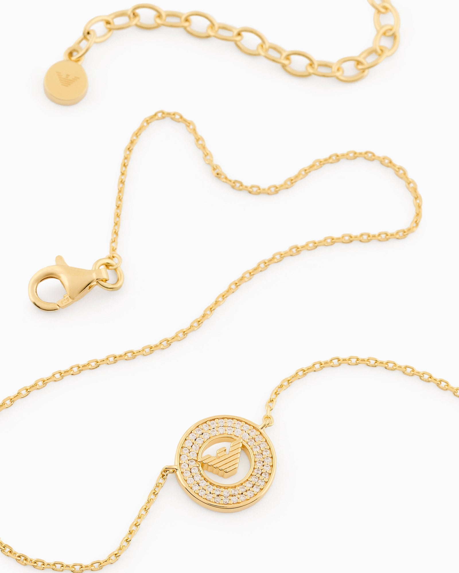 Emporio Armani  Gold-Tone Sterling Silver Station Necklace