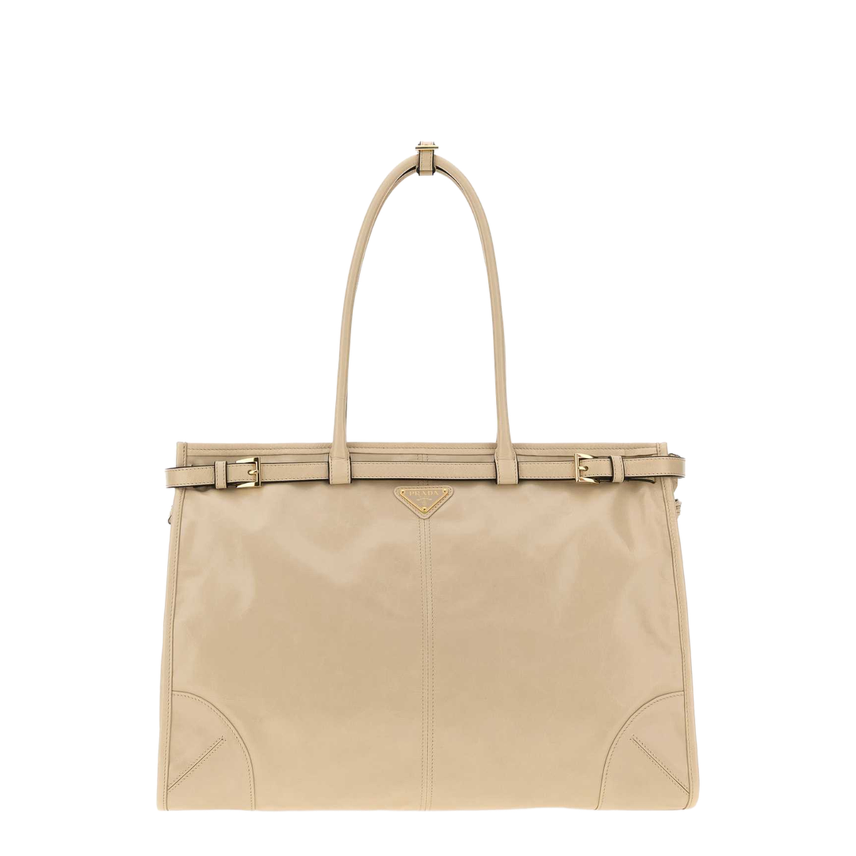 Bonnie Extra-Large Saffiano Leather Handbag - Travertine