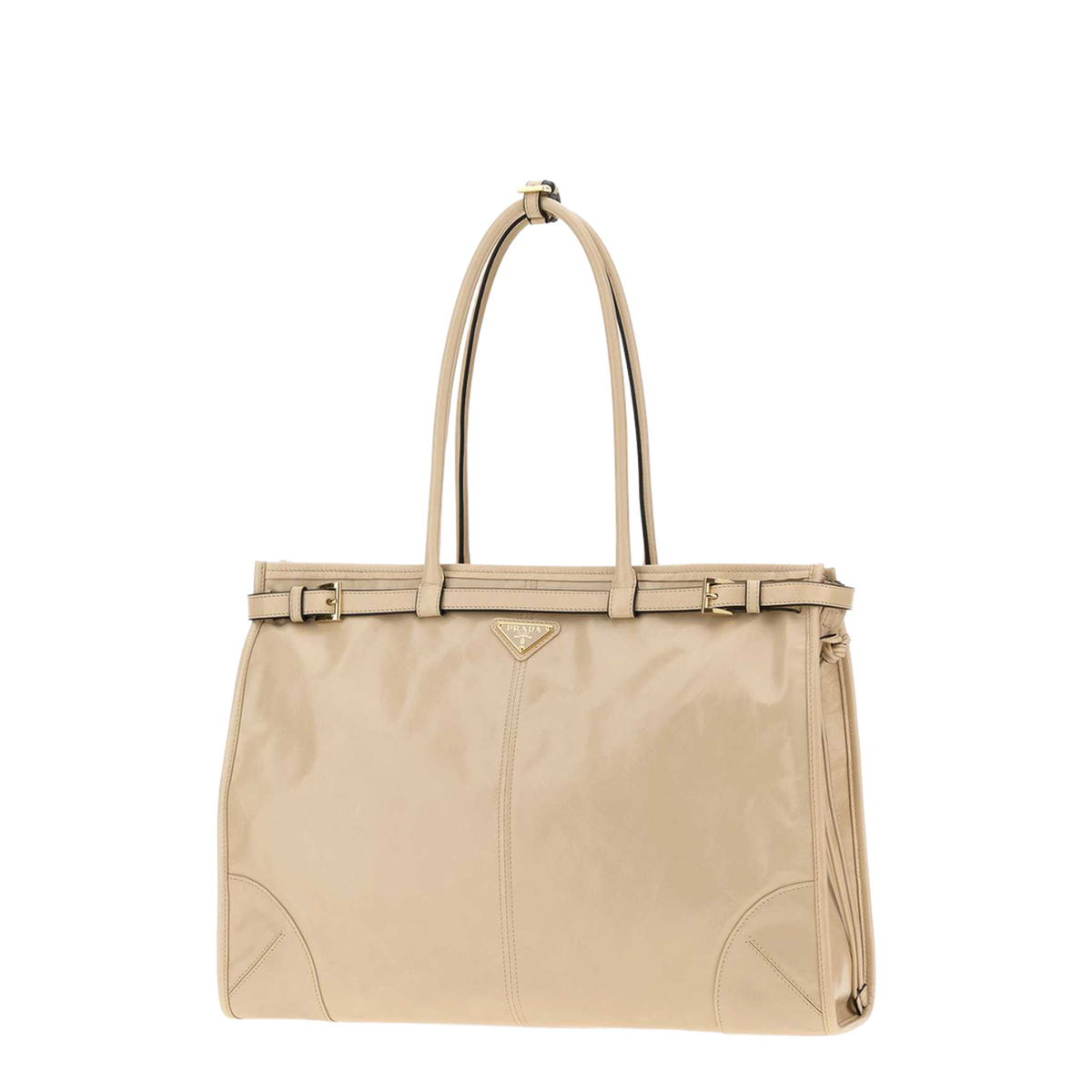 Bonnie Extra-Large Saffiano Leather Handbag - Travertine