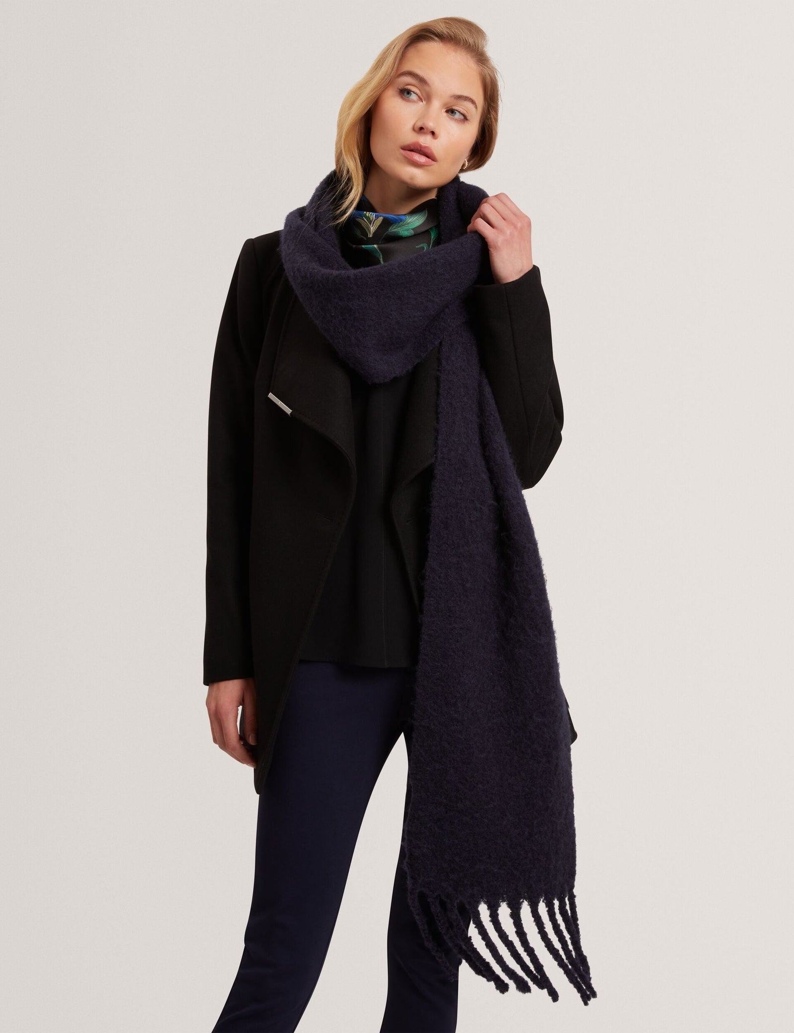 Ted Baker Sershaa Brushed Wool Blend Blanket Scarf Women's