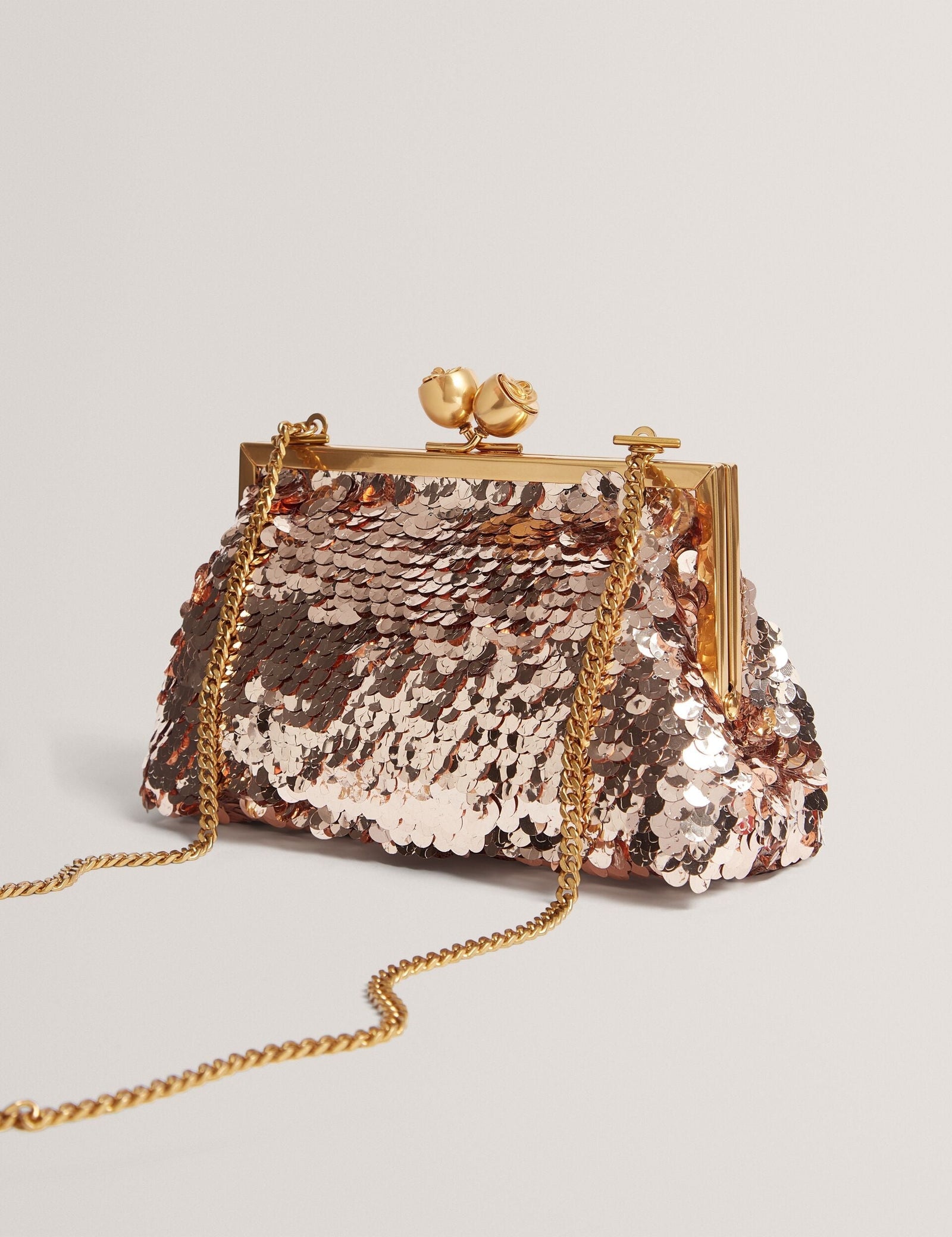 Ted Baker Sequinz Sequin Rose Clasp Clutch Bag Women's