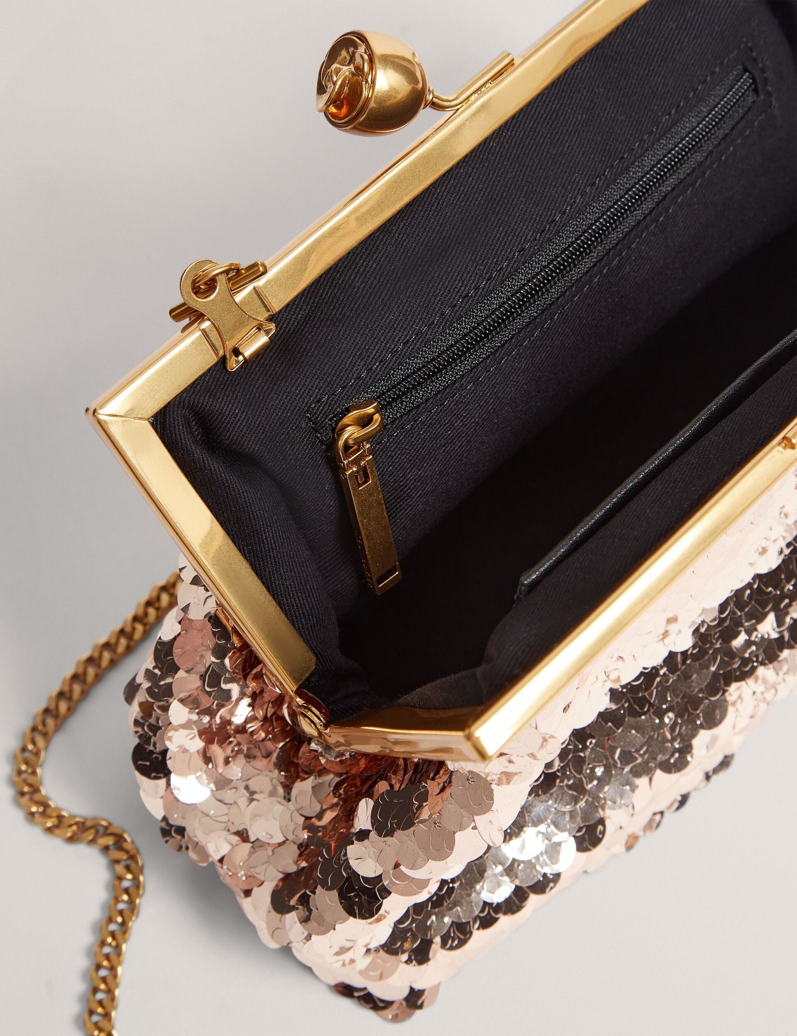 Ted Baker Sequinz Sequin Rose Clasp Clutch Bag Women's