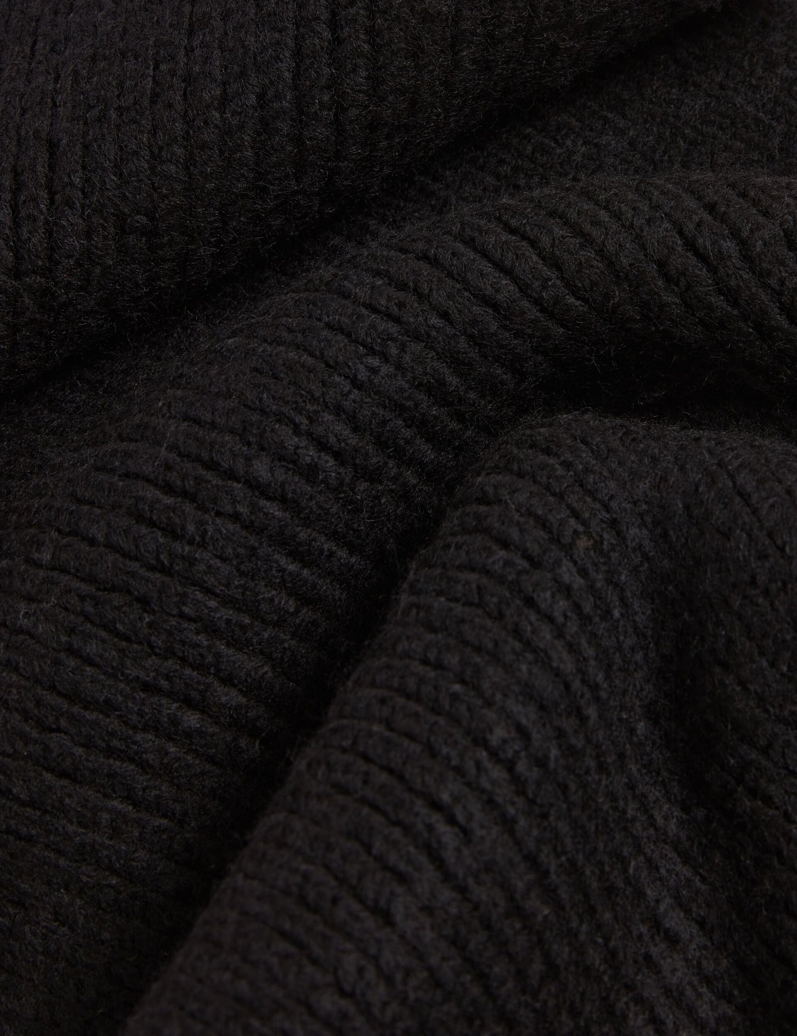 Ted Baker Lidiies Ribbed Wool Blend Knitted Scarf In Black Women's
