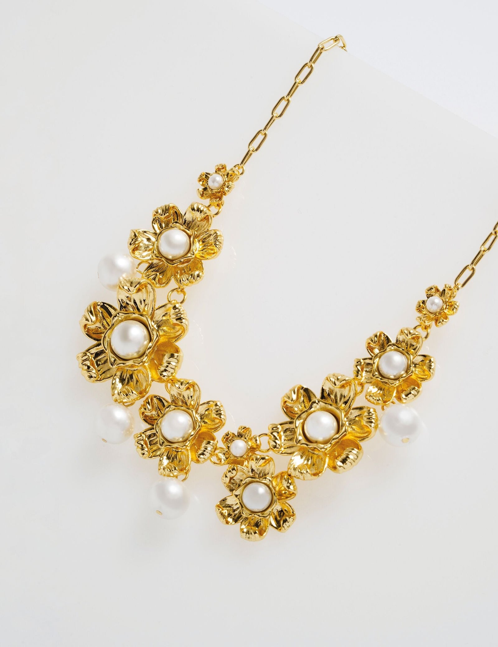 Ted Baker Gold Daisy Pearl Statement Necklace Women's