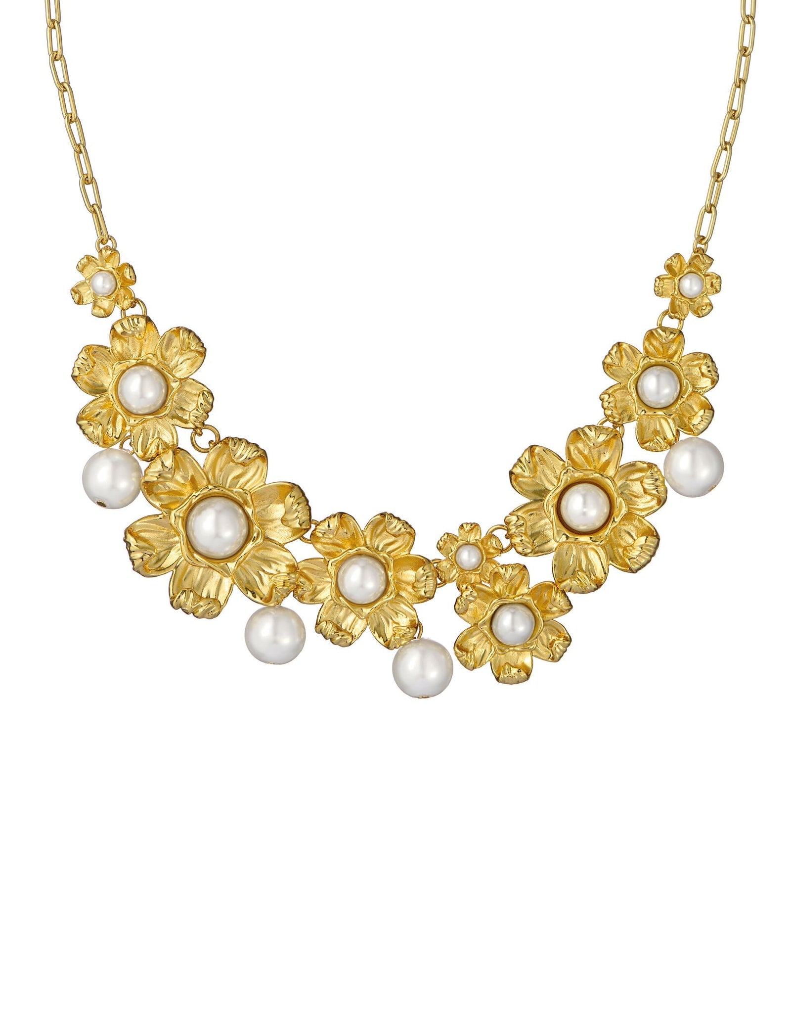Ted Baker Gold Daisy Pearl Statement Necklace Women's