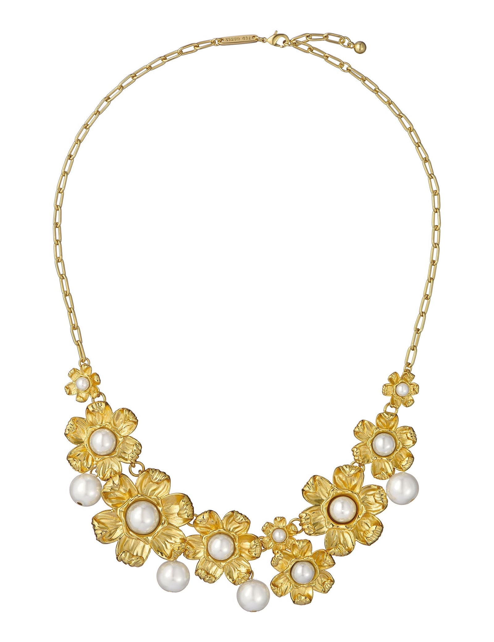 Ted Baker Gold Daisy Pearl Statement Necklace Women's