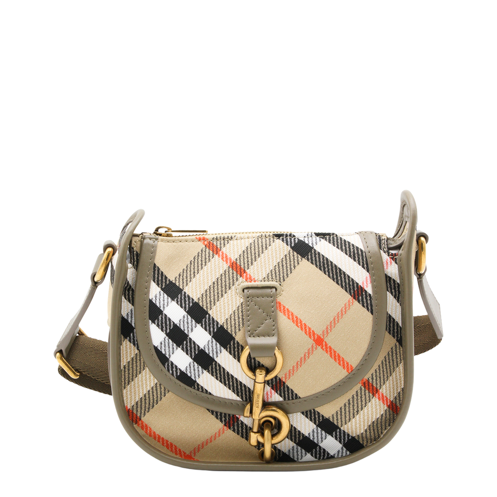 B Clip Mini Water-Repellent Canvas Crossbody Bag - Sand