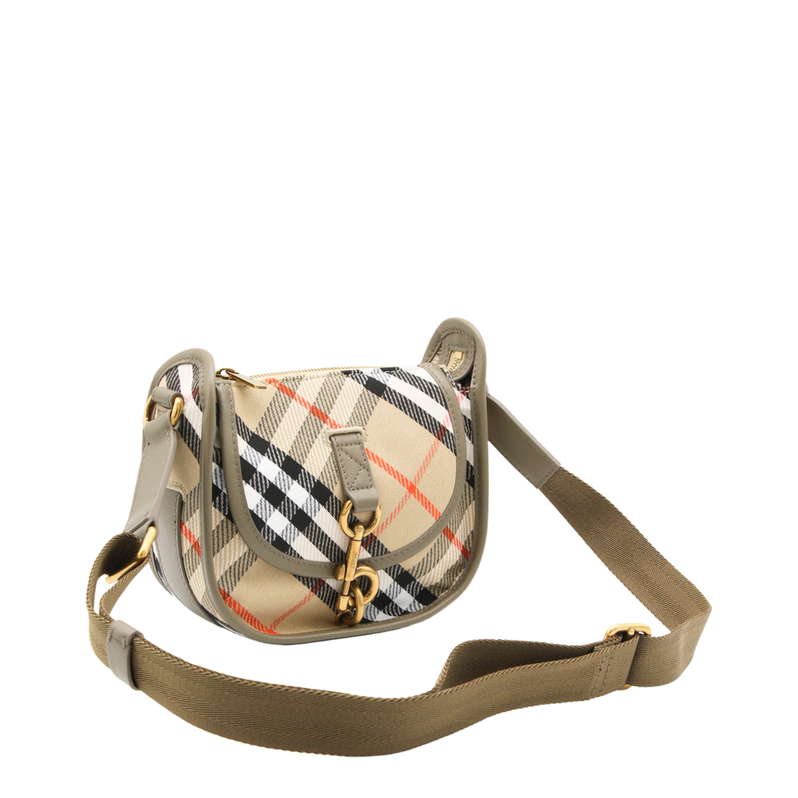 B Clip Mini Water-Repellent Canvas Crossbody Bag - Sand