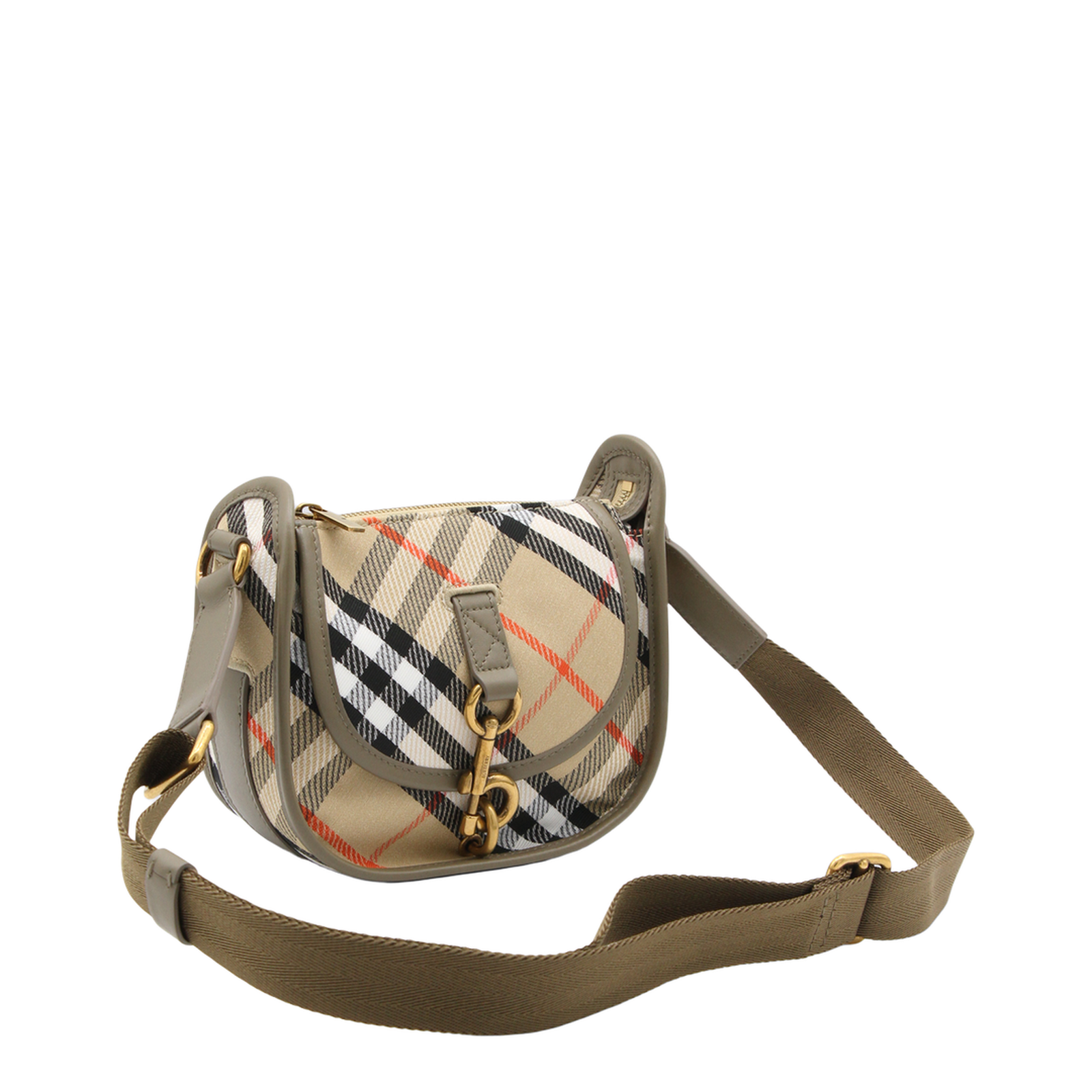 B Clip Mini Water-Repellent Canvas Crossbody Bag - Sand