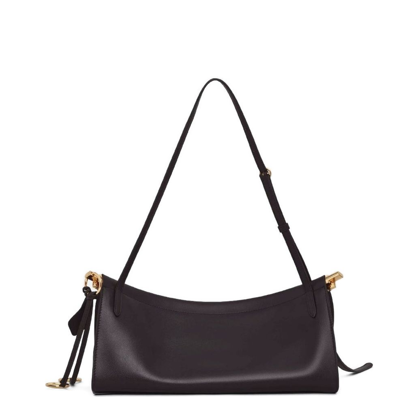 Le Click Medium Calfskin Shoulder Bag - Marron Foncé (Dark Brown)