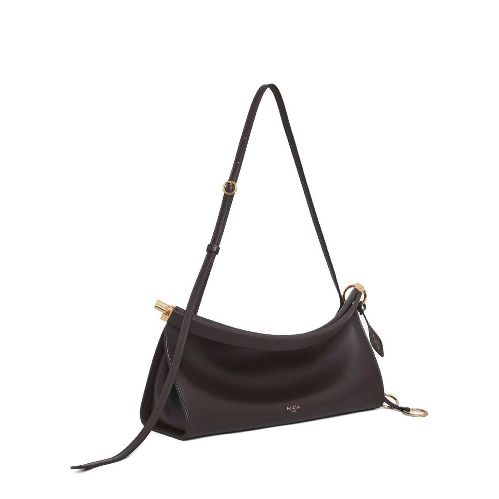 Le Click Medium Calfskin Shoulder Bag - Marron Foncé (Dark Brown)