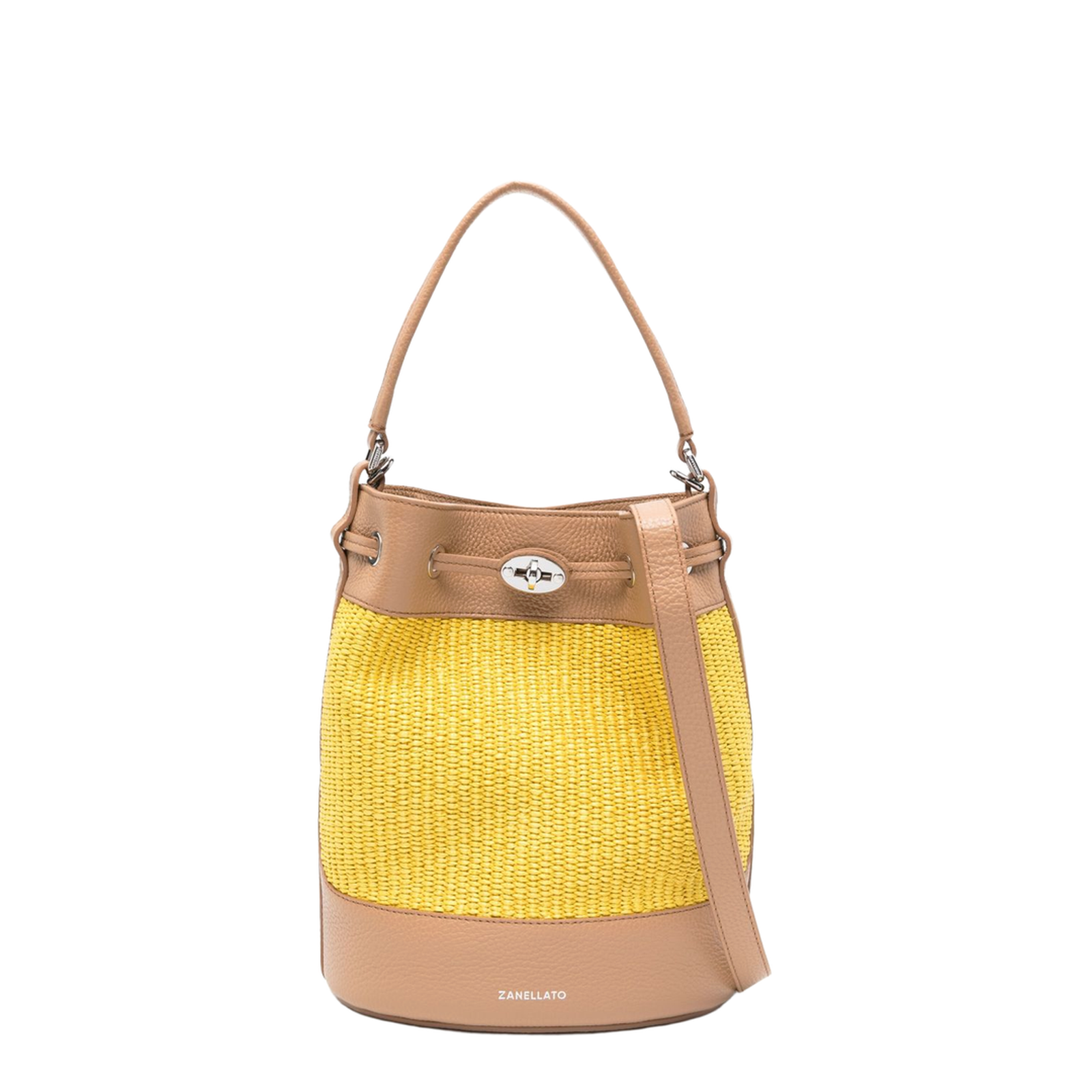 Mondà Vimini Small Straw Bucket Bag - Canary Yellow