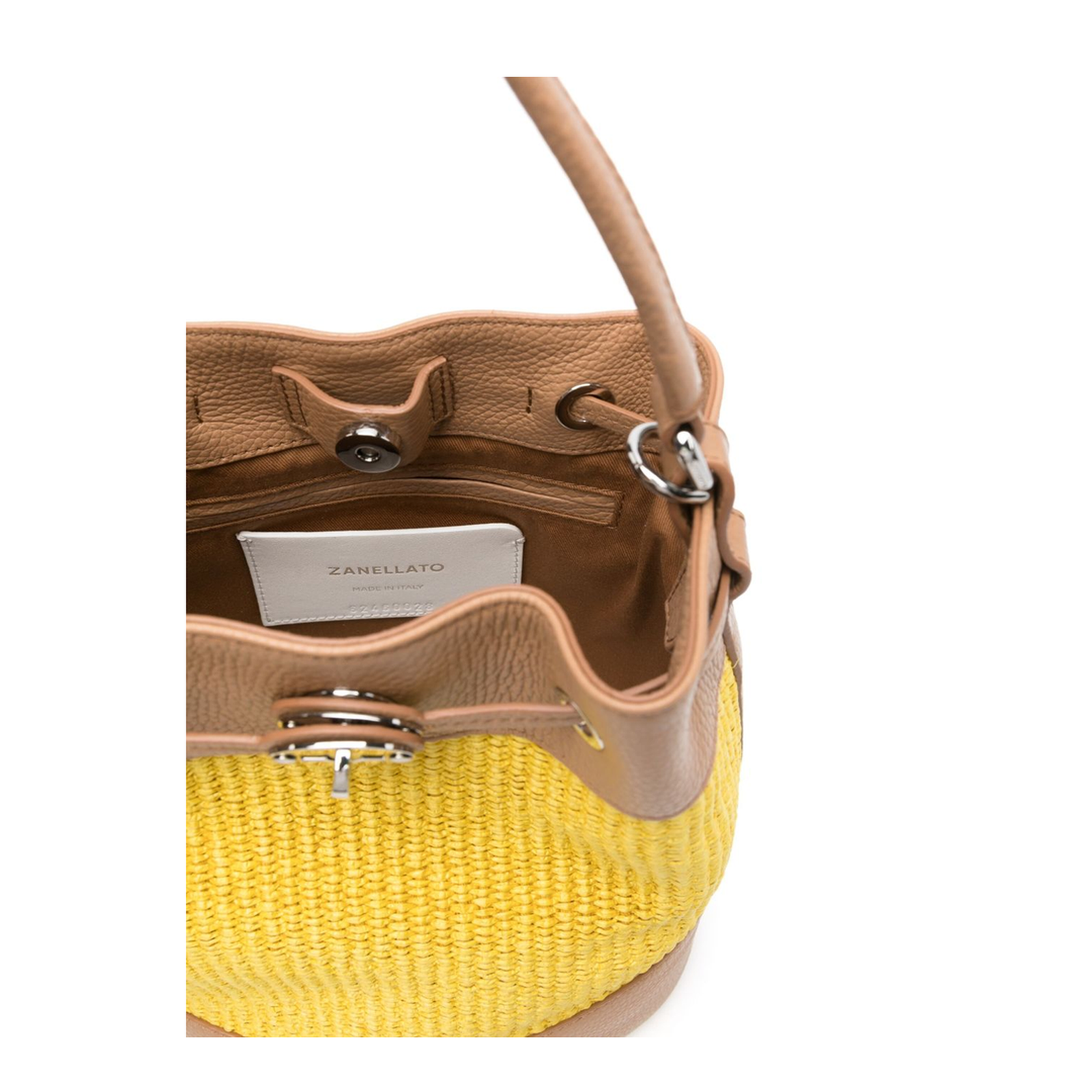Mondà Vimini Small Straw Bucket Bag - Canary Yellow