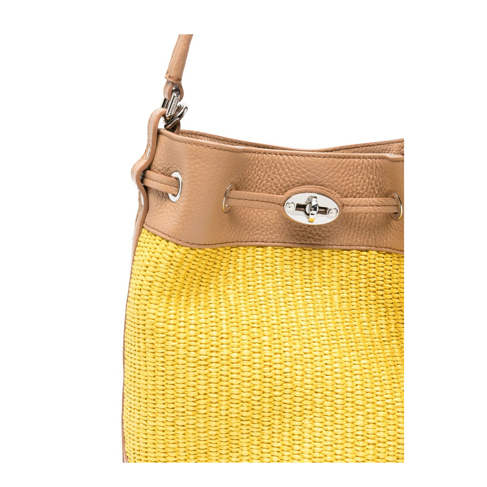 Mondà Vimini Small Straw Bucket Bag - Canary Yellow
