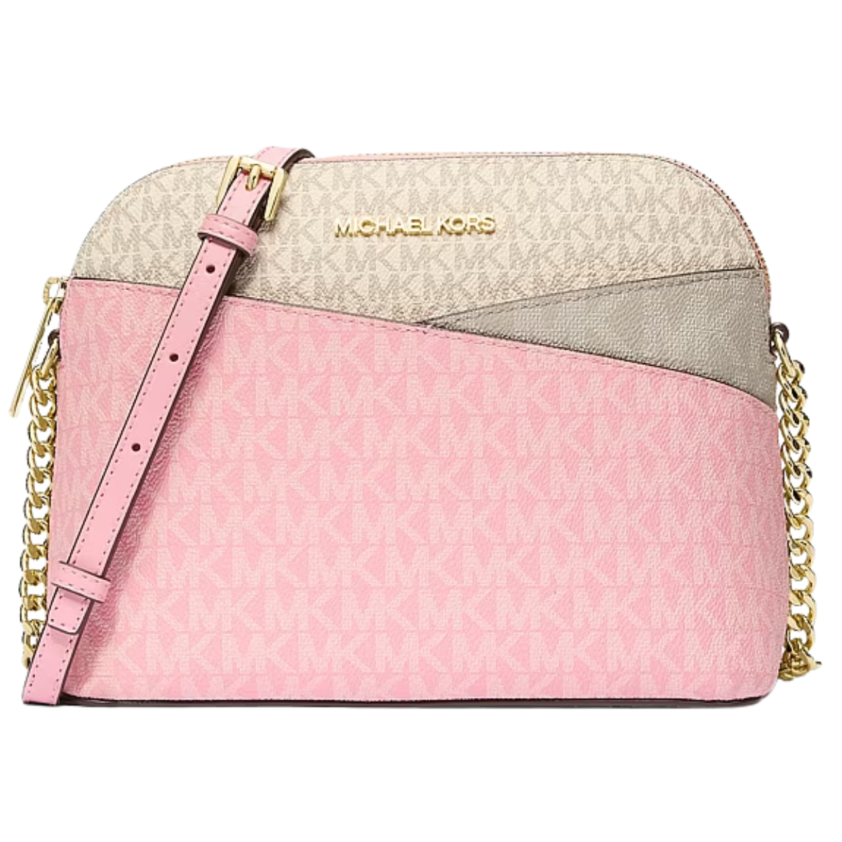 Michael Kors Jet Set Travel Medium Color-Block Signature Logo Crossbody CRNTION MLTI Bag