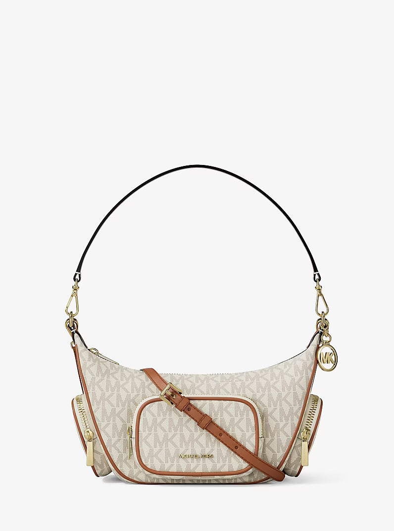 Merritt Small Signature Logo Convertible Shoulder VANILLA Bag