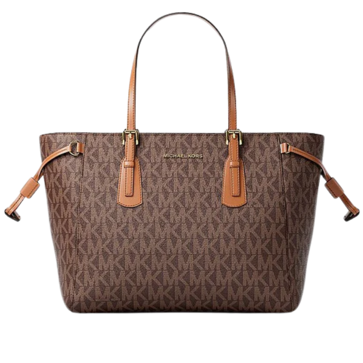 Michael Kors Voyager Extra-Small Signature Logo Convertible Crossbody Bag Brown