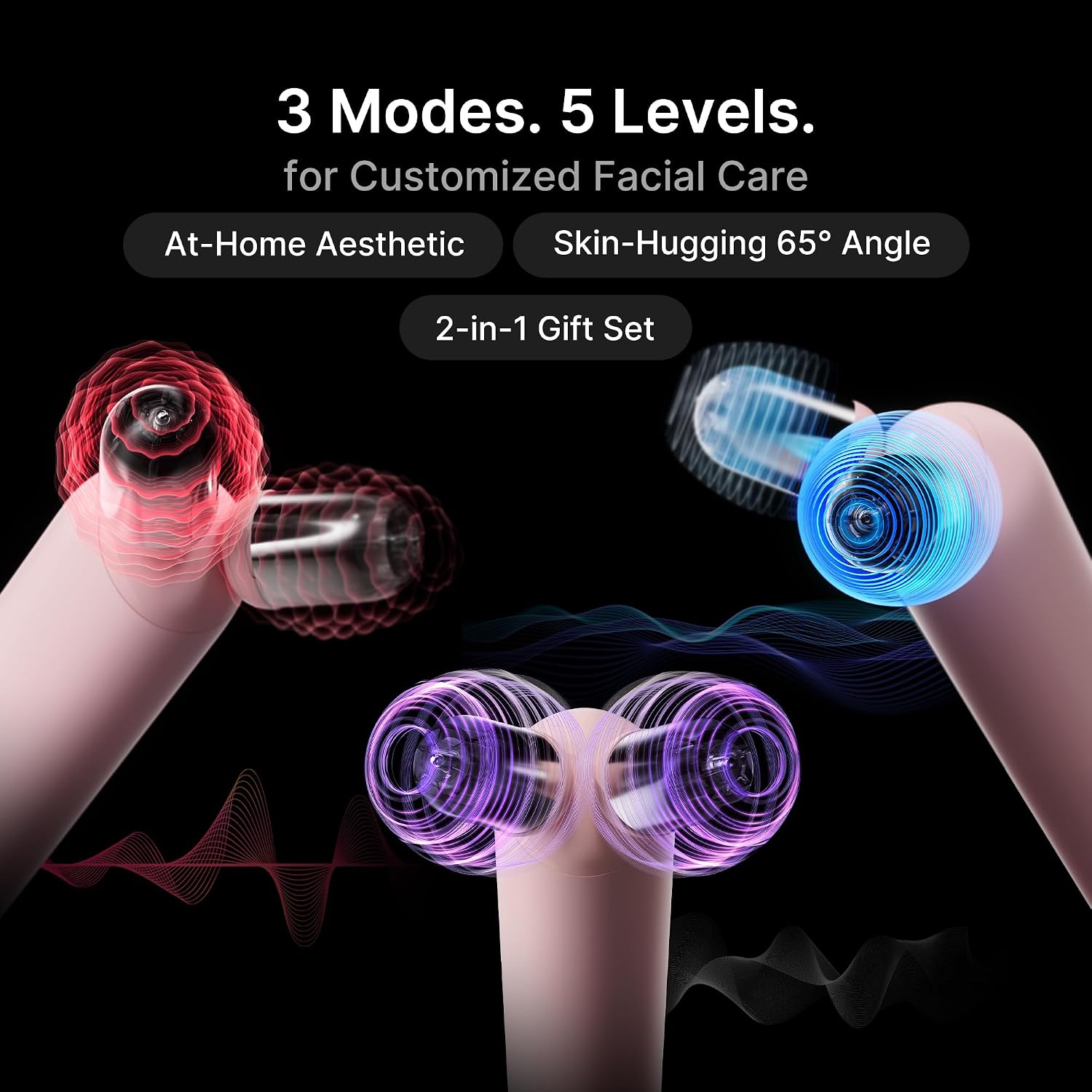 Medicube Mini Booster Pro Plus Face Roller Device Set | 2-in-1 Massage & Skincare Device | Jawline Care & Depuffing | Face & Body Massager with 3 Vibration Modes | Korean Facial Device
