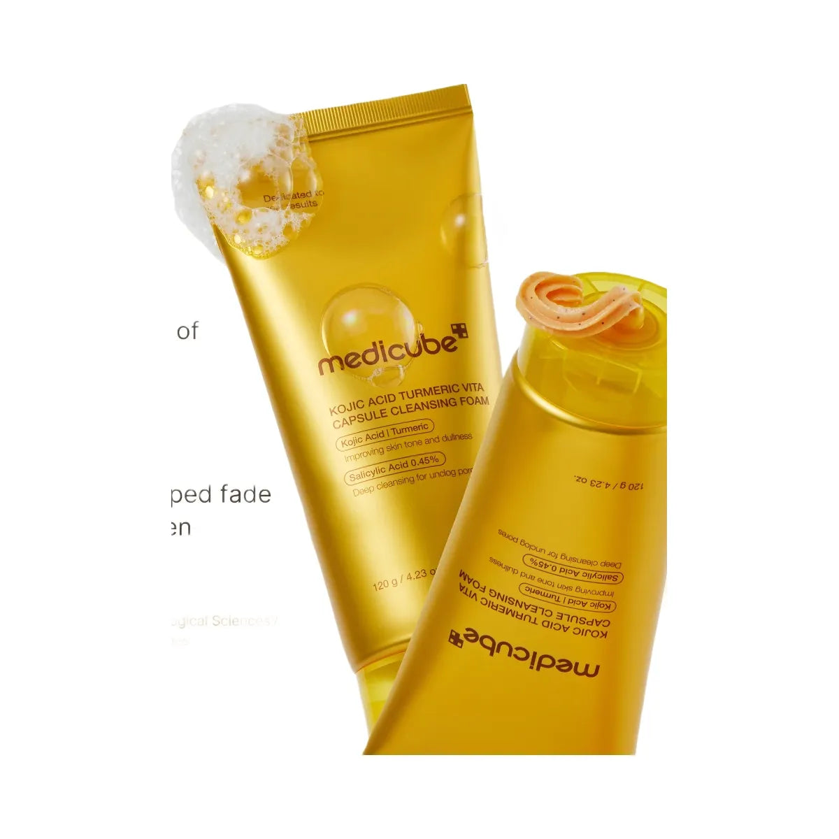 Medicube Kojic Acid Turmeric Vita Capsule Foam Cleanser