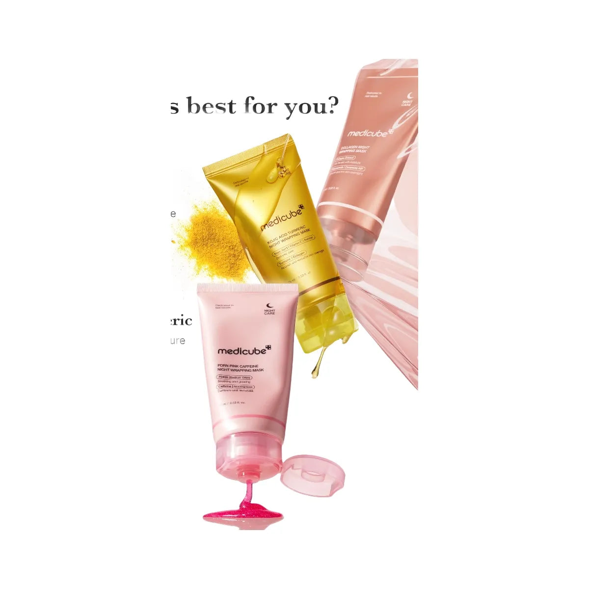 Medicube PDRN Pink Caffeine Overnight Wrapping Mask