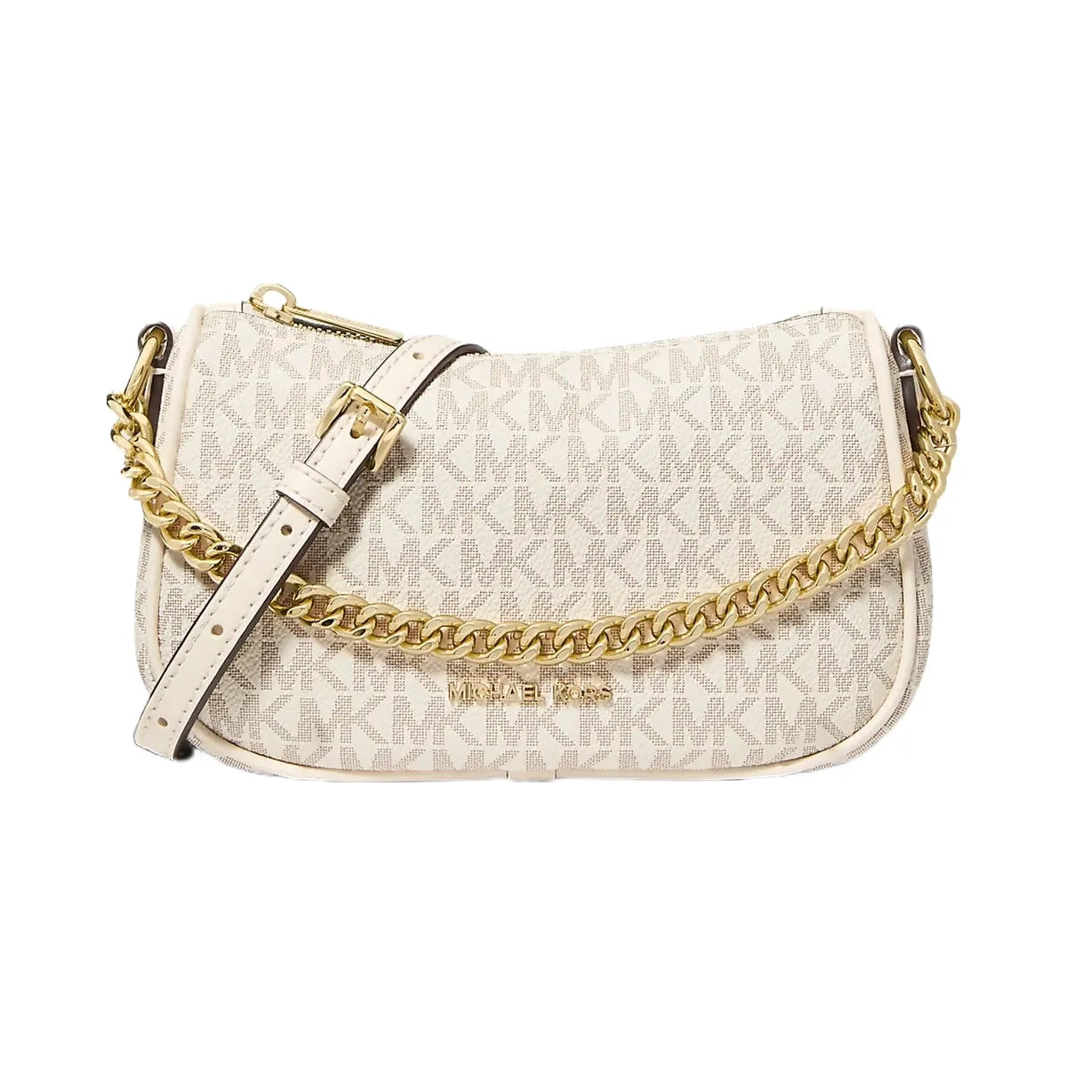 Michael Kors Carmela Small Signature Logo Convertible Crossbody Bag Lt Crm Multi