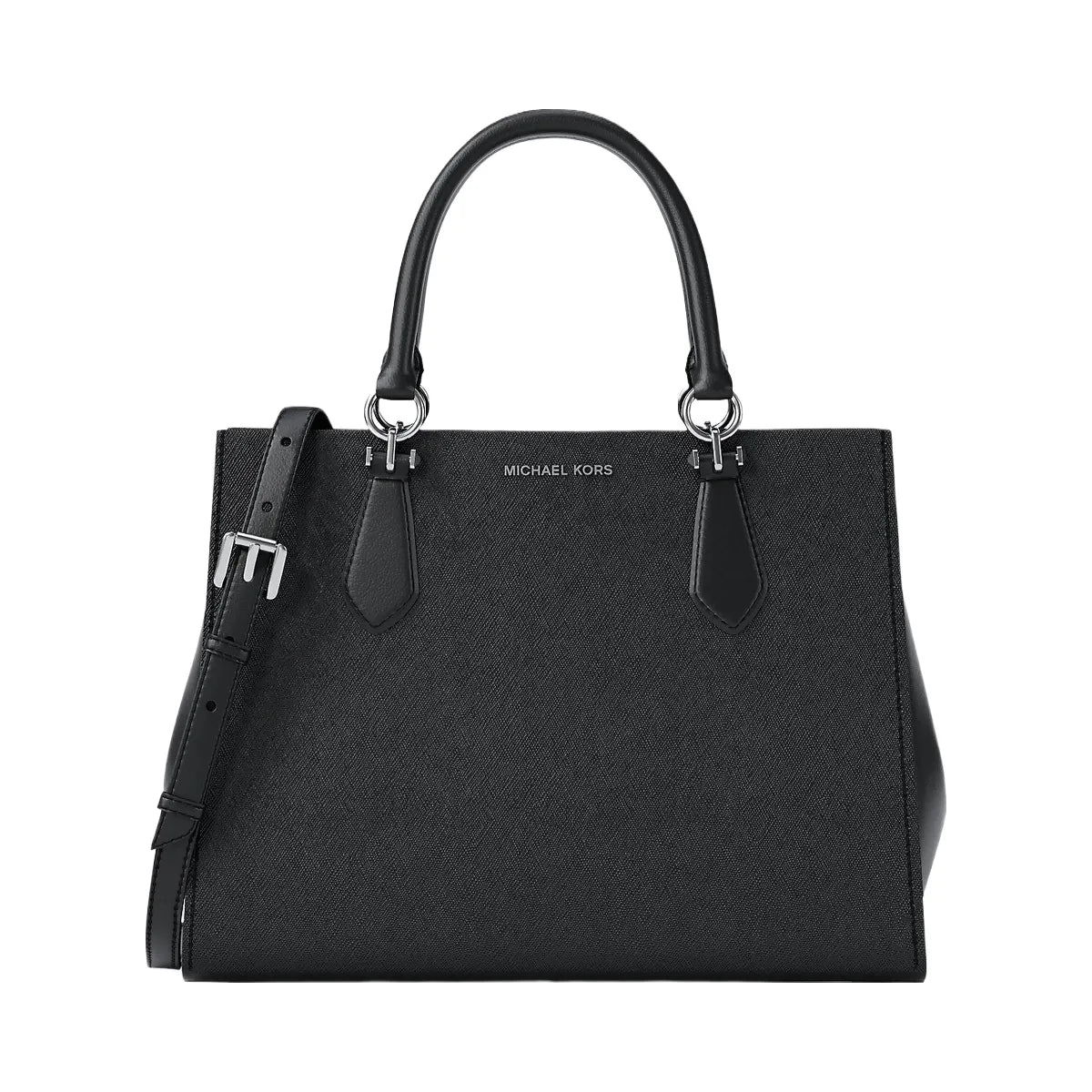 Michael Kors Marilyn Medium Saffiano Leather Satchel Black