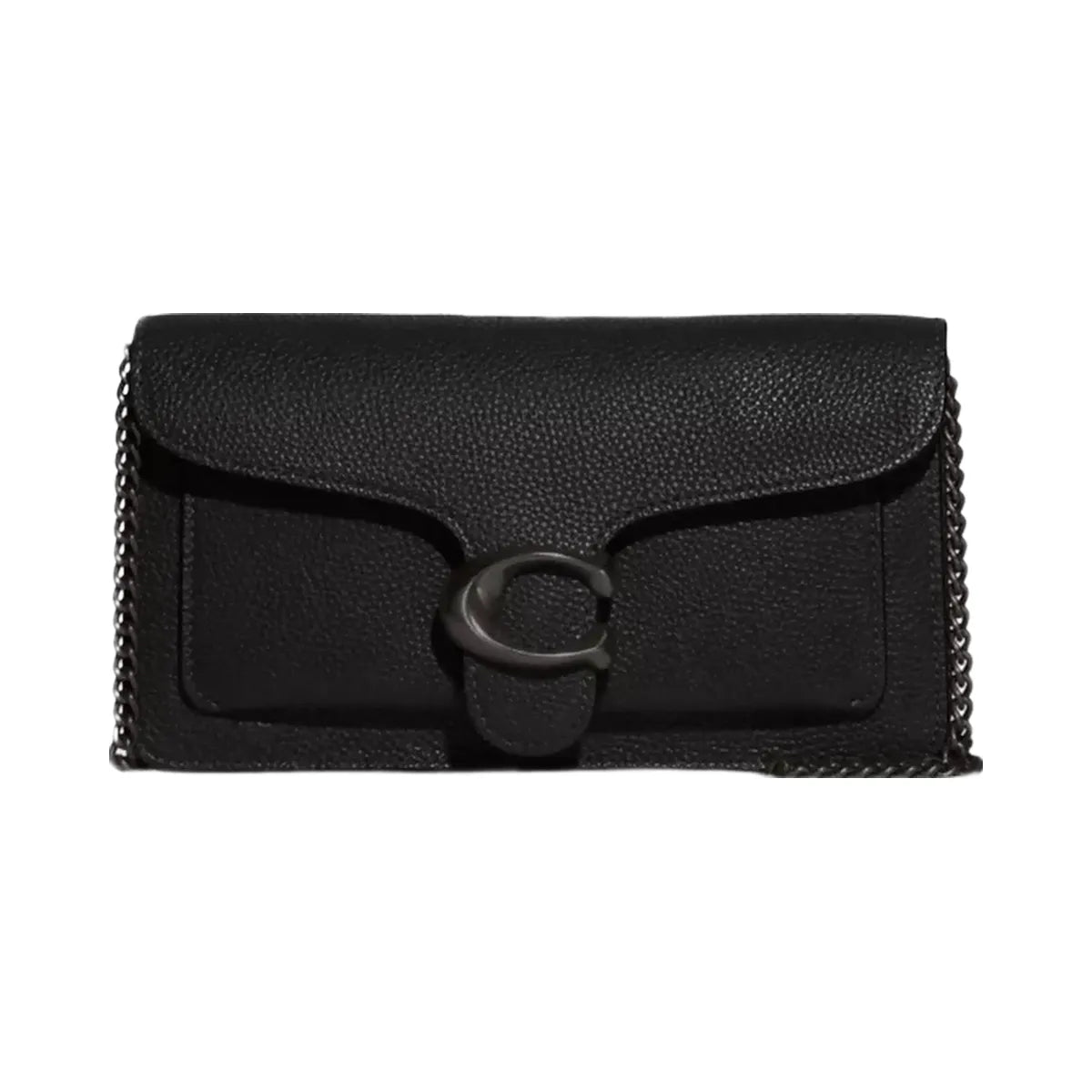 Coach Tabby Chain Clutch in Pewter Black