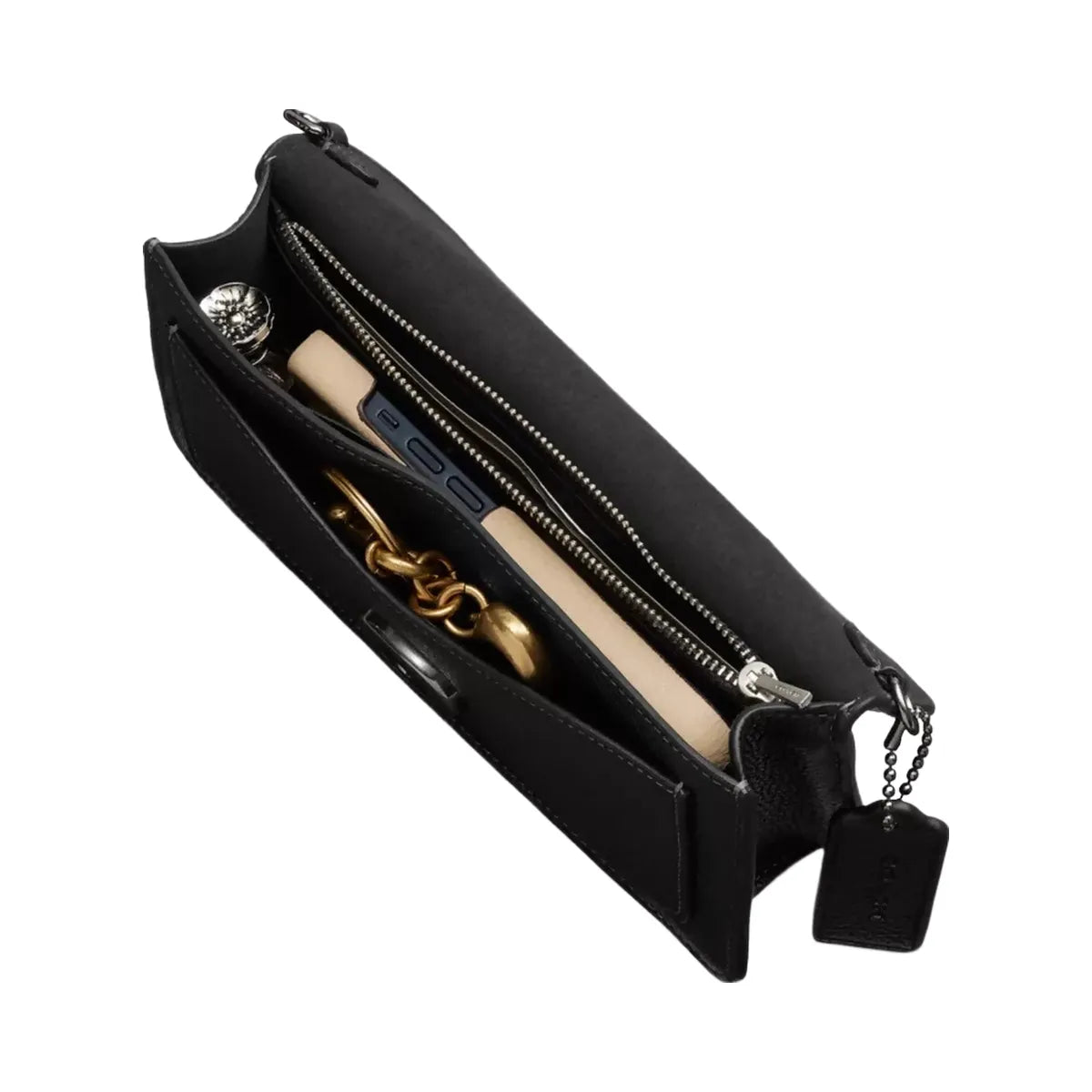 Coach Tabby Chain Clutch in Pewter Black