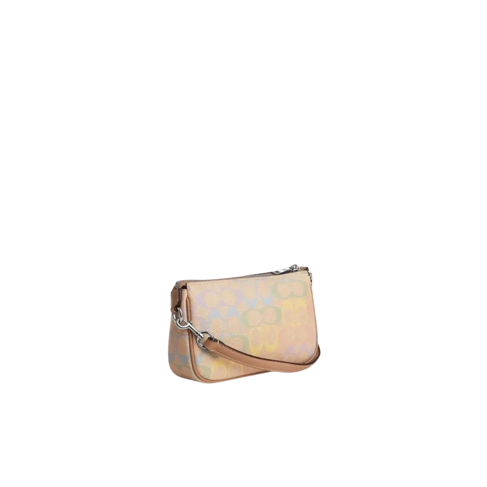 Coach Nolita 19 In Rainbow Signature Canvas Silver Sand Multi
