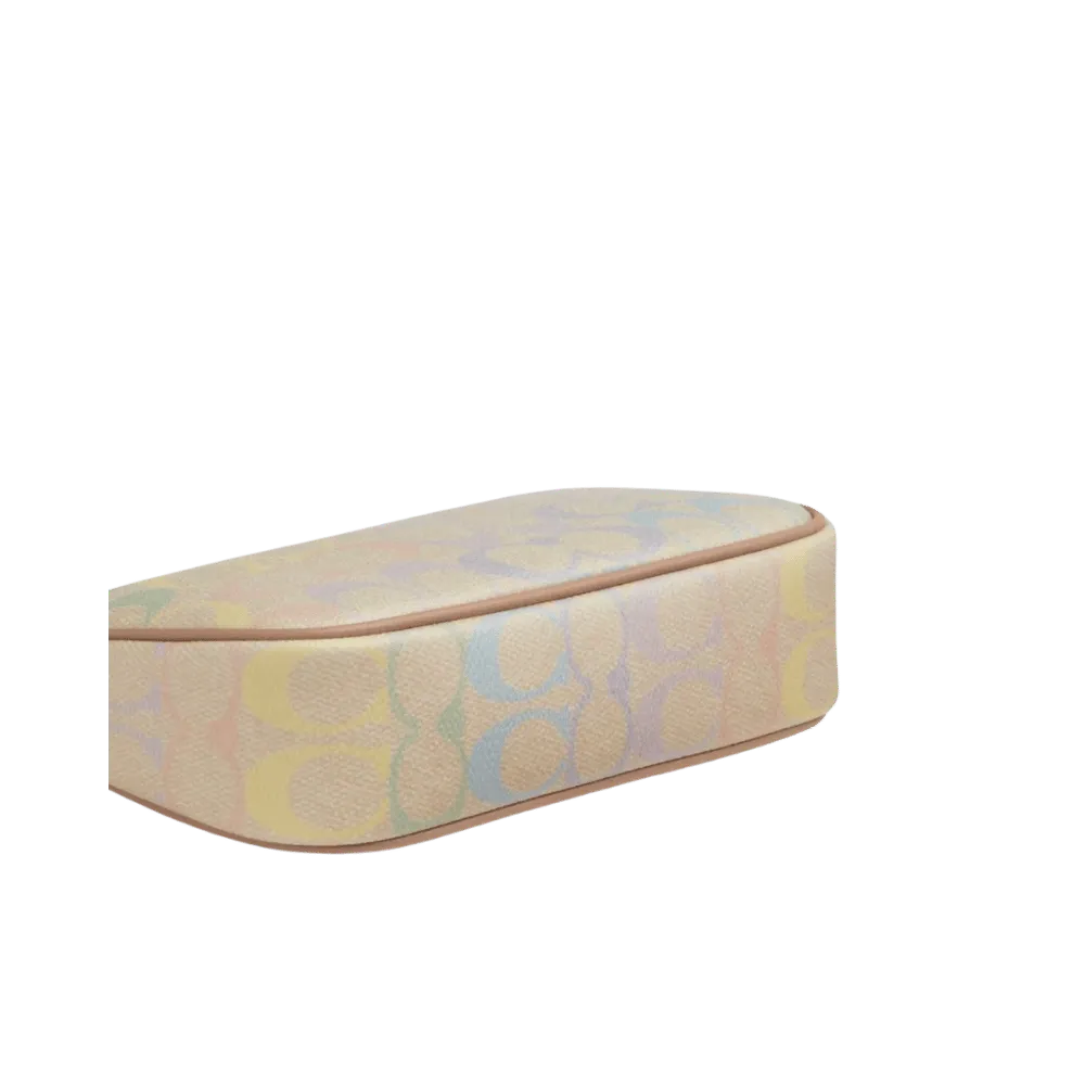 Coach Nolita 19 In Rainbow Signature Canvas Silver Sand Multi