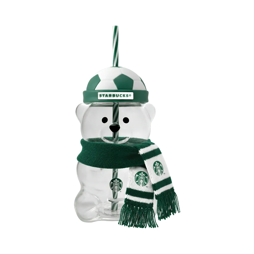 Starbucks x FIFA World Cup 2026 Bearista Bear Football Cap Glass Cup