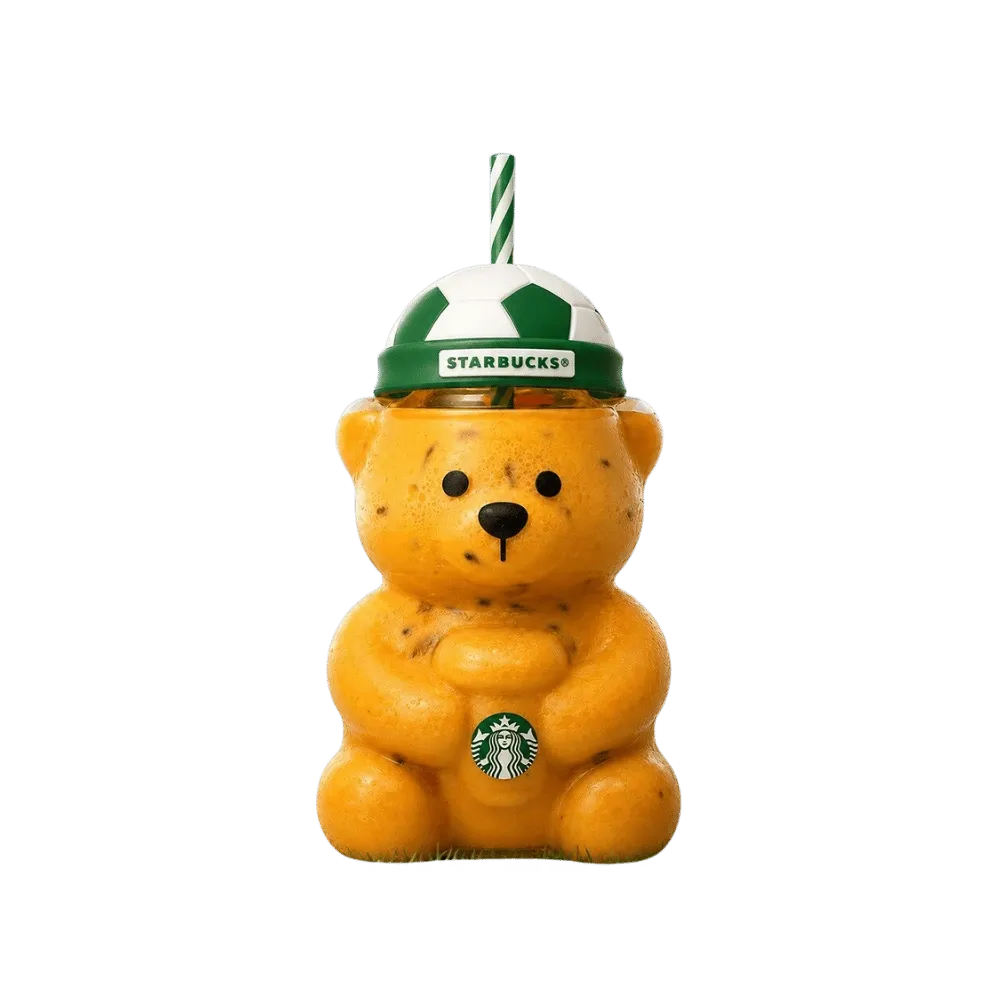Starbucks x FIFA World Cup 2026 Bearista Bear Football Cap Glass Cup