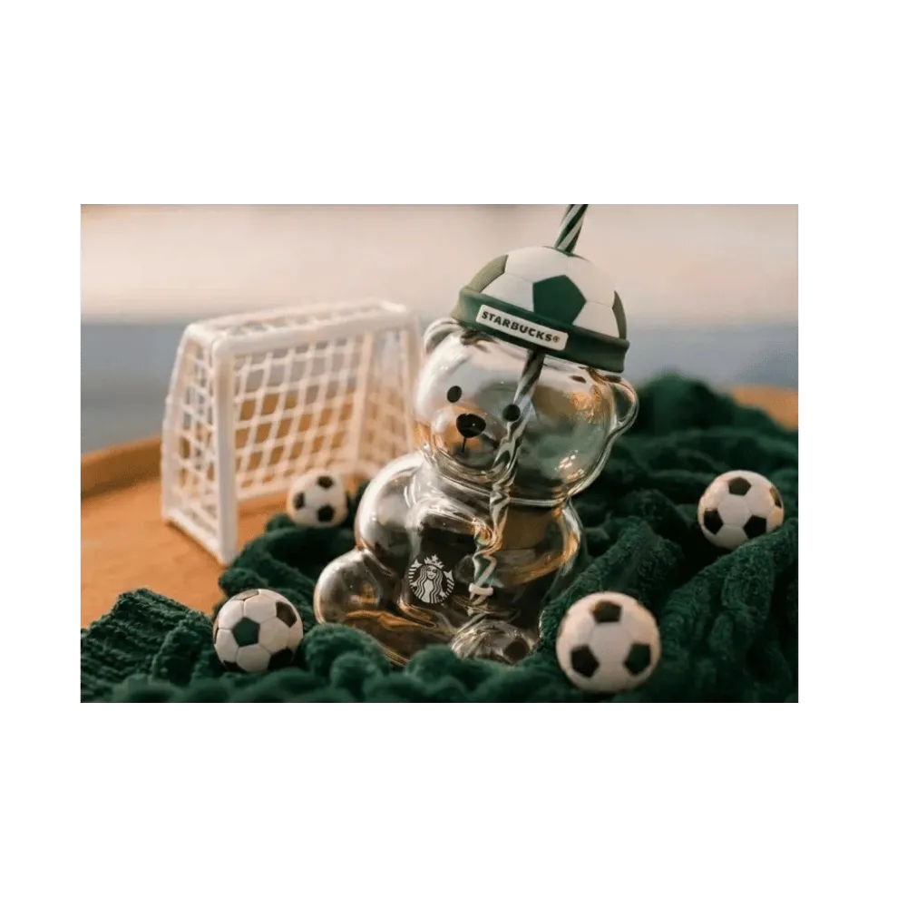 Starbucks x FIFA World Cup 2026 Bearista Bear Football Cap Glass Cup