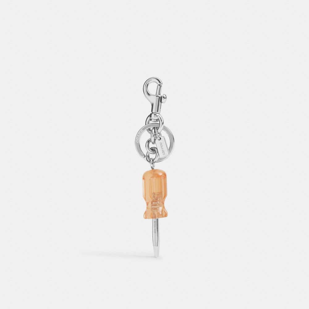 Coach Screwdriver Bag Charm Silver