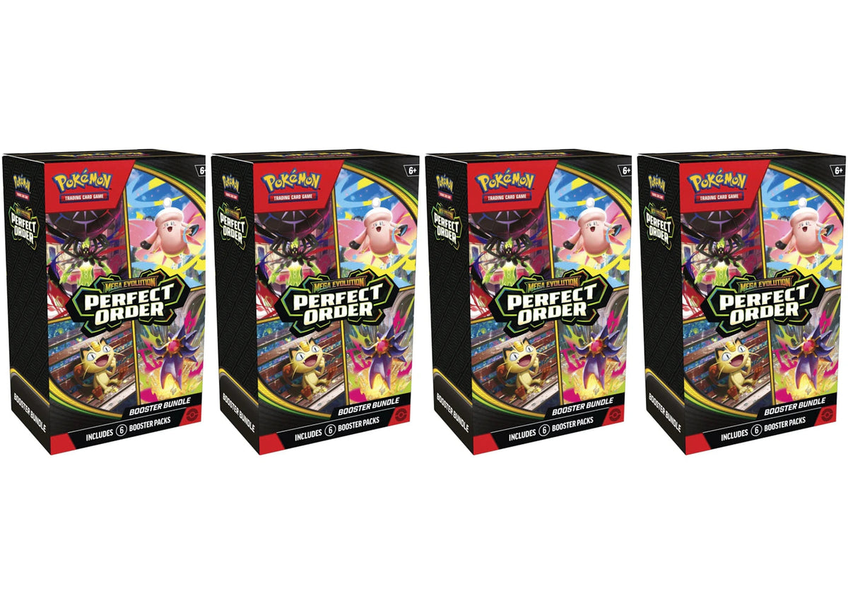 2026 Pokemon Mega Evolution Perfect Order Booster Bundle 4X Lot