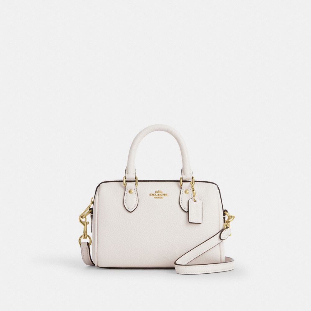 Coach Mini Rowan Crossbody Bag Gold Chalk