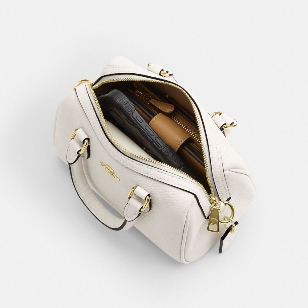 Coach Mini Rowan Crossbody Bag Gold Chalk