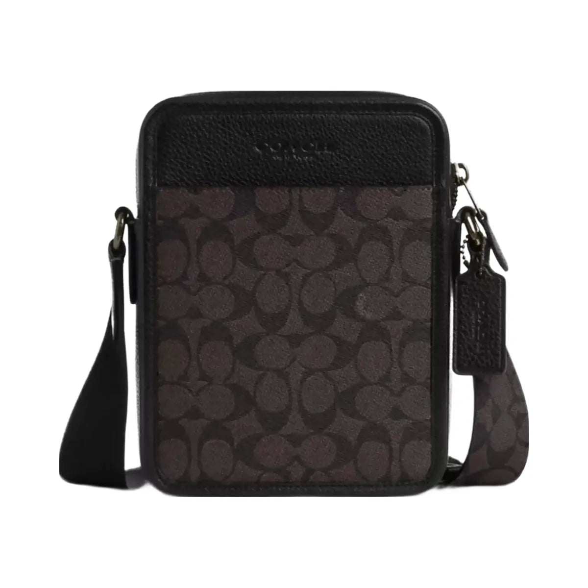 Coach Sullivan Crossbody Bag In Signature Canvas in Gunmetal Walnut Black